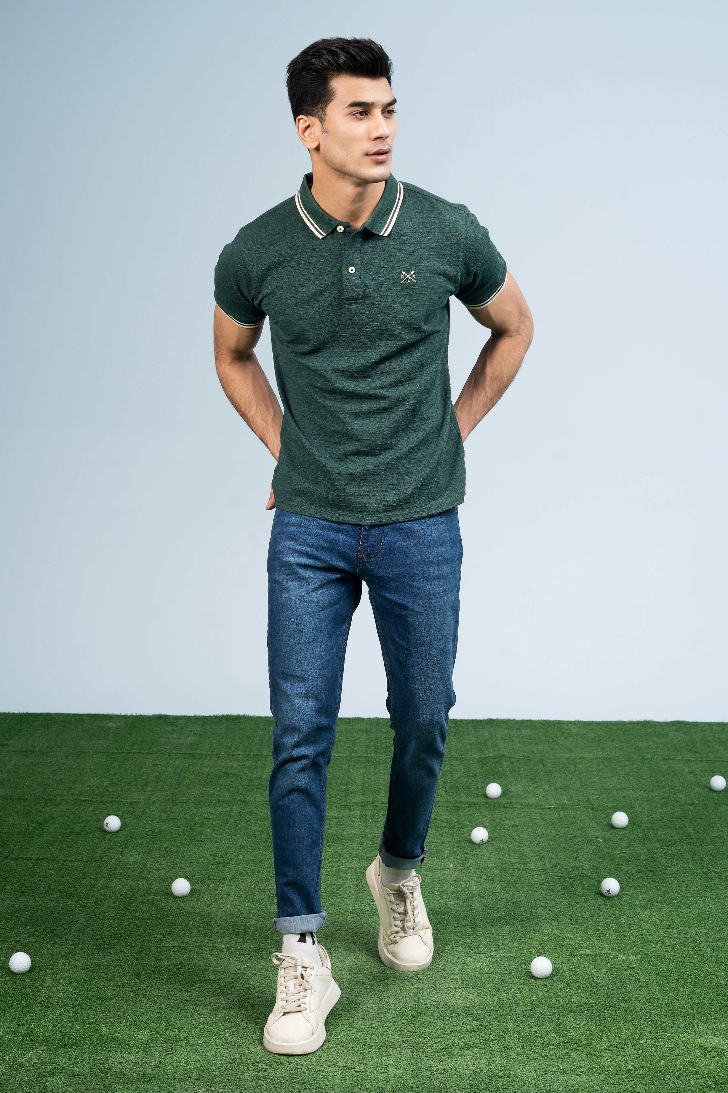 EXECUTIVE POLO GREEN at Charcoal Clothing