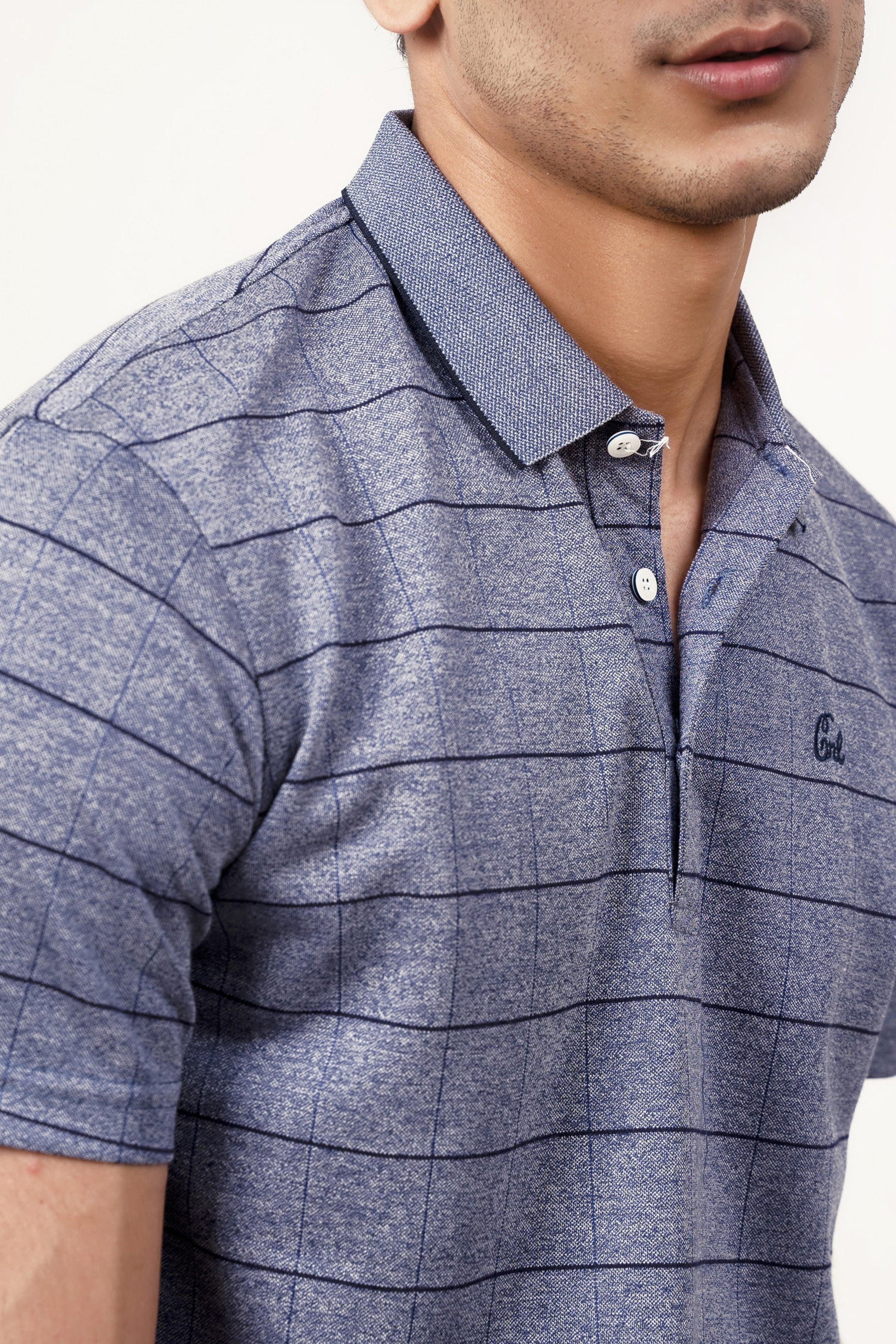 EXECUTIVE POLO GREY MELANGE at Charcoal Clothing