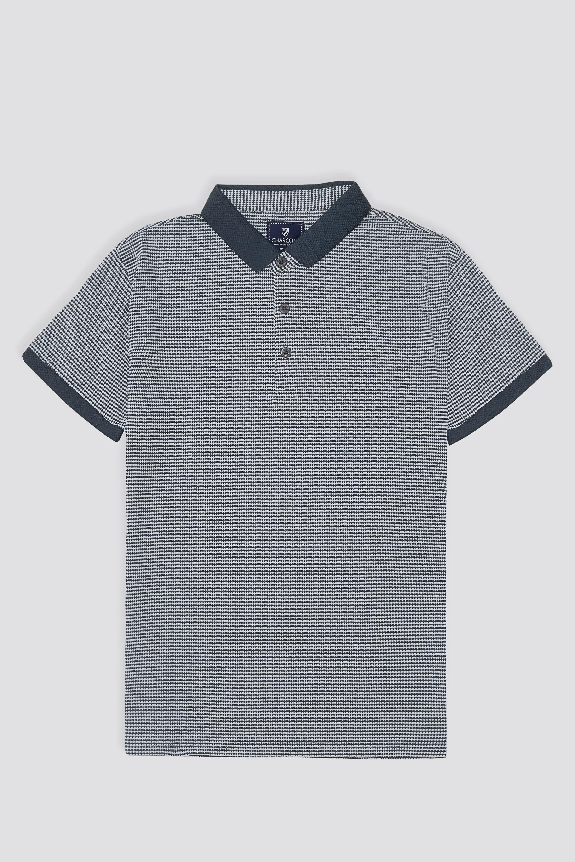 EXECUTIVE POLO GREY WHITE at Charcoal Clothing
