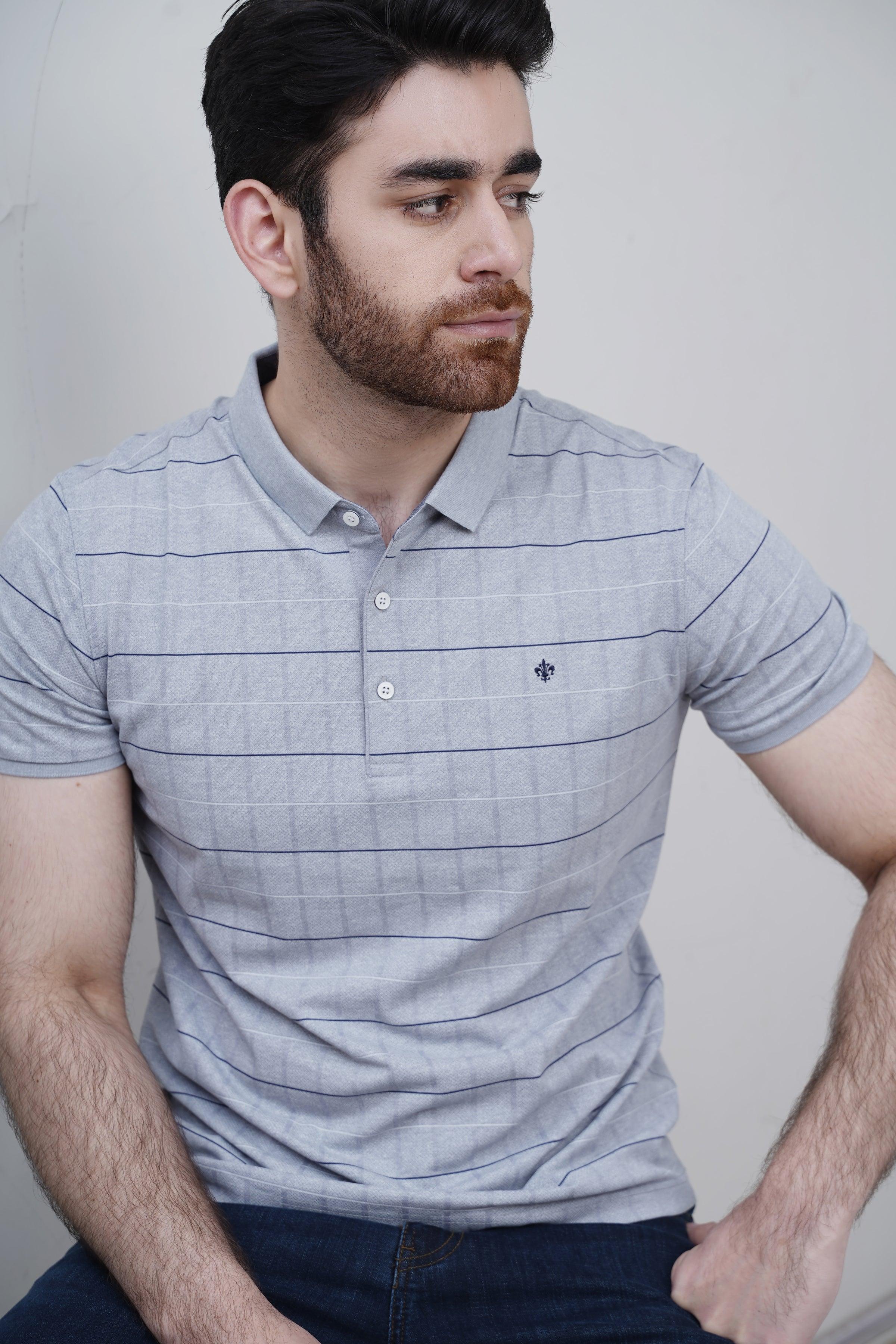 EXECUTIVE POLO GREY at Charcoal Clothing