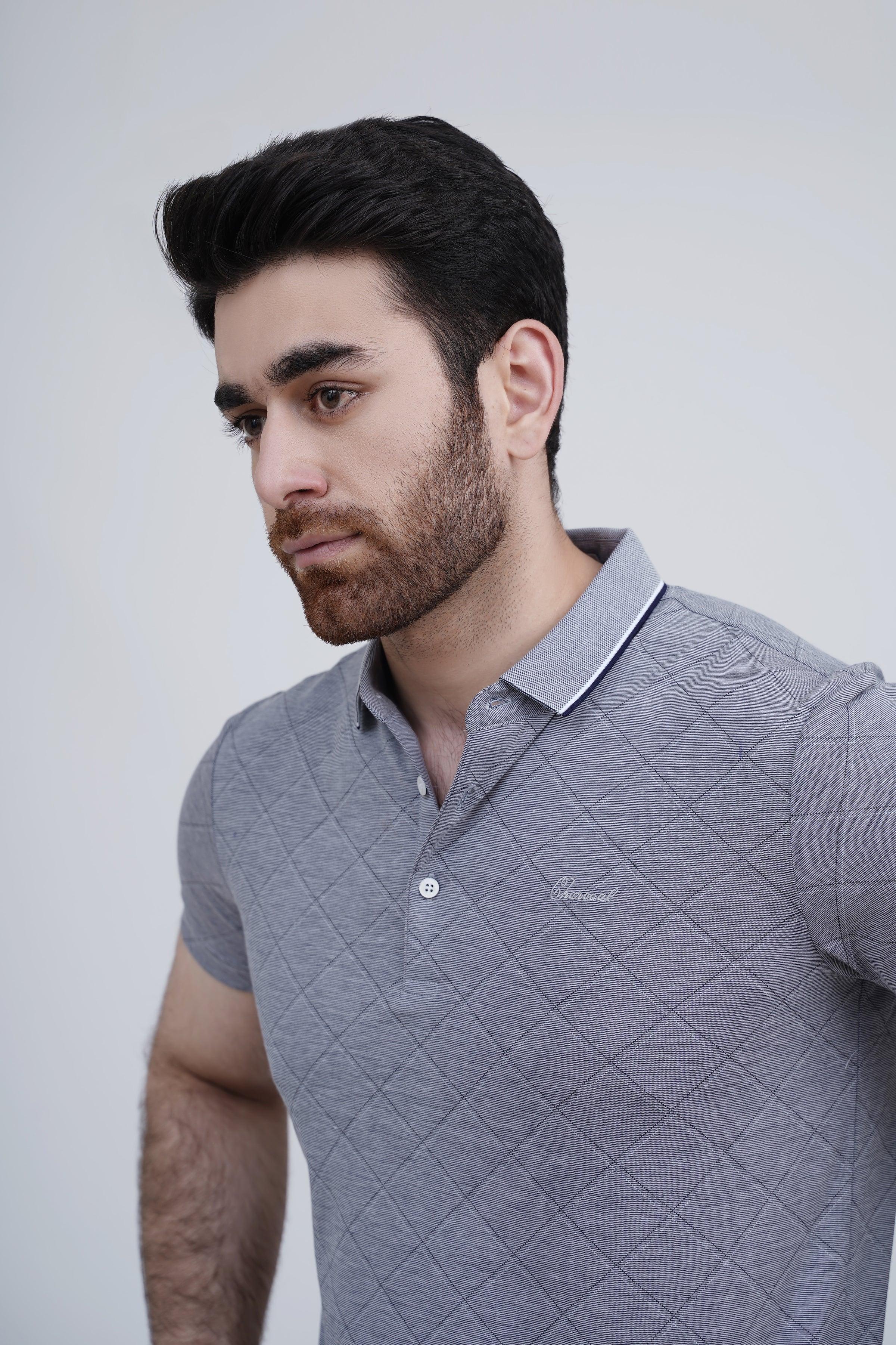 EXECUTIVE POLO GREY at Charcoal Clothing