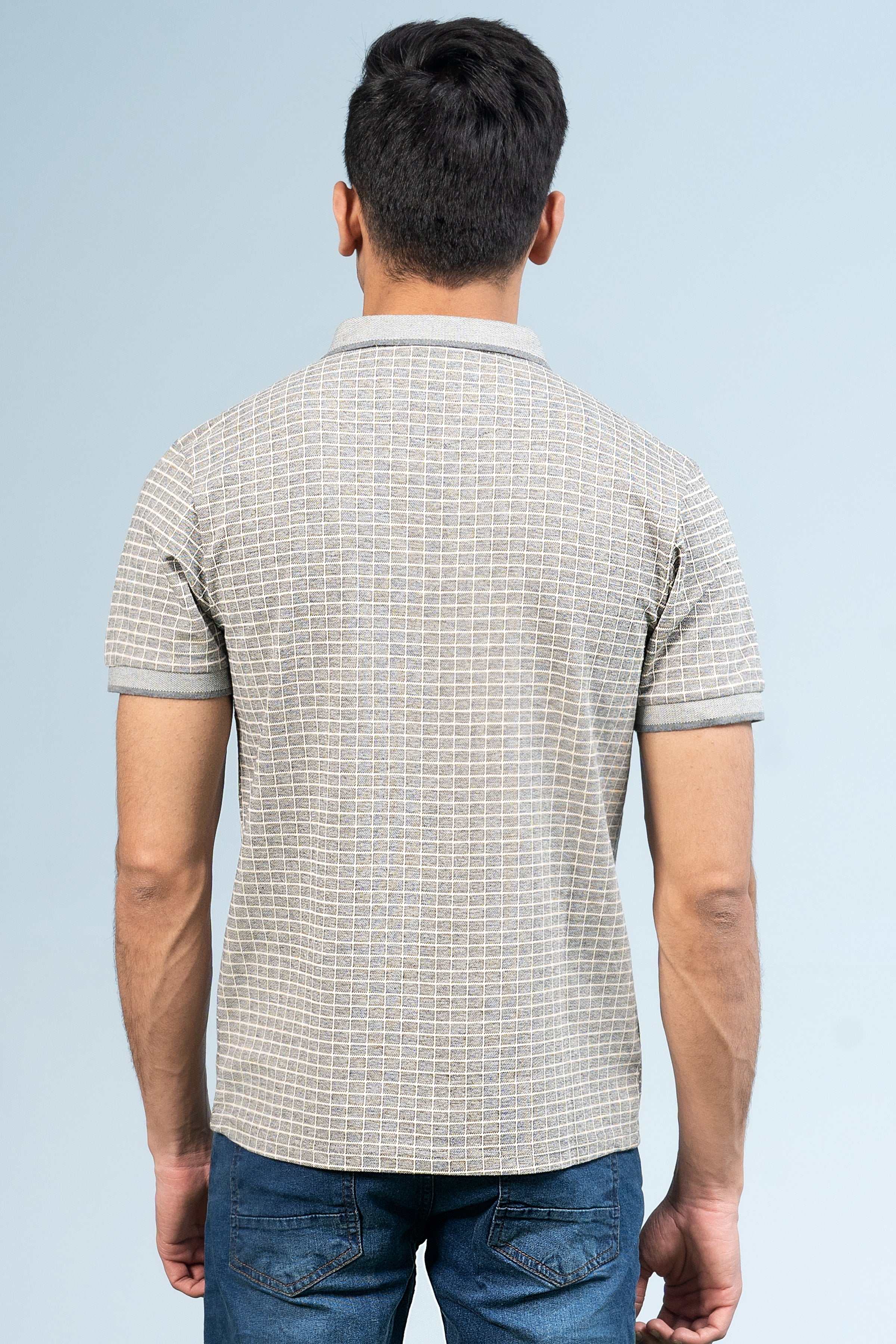 EXECUTIVE POLO HEATHER GREY at Charcoal Clothing