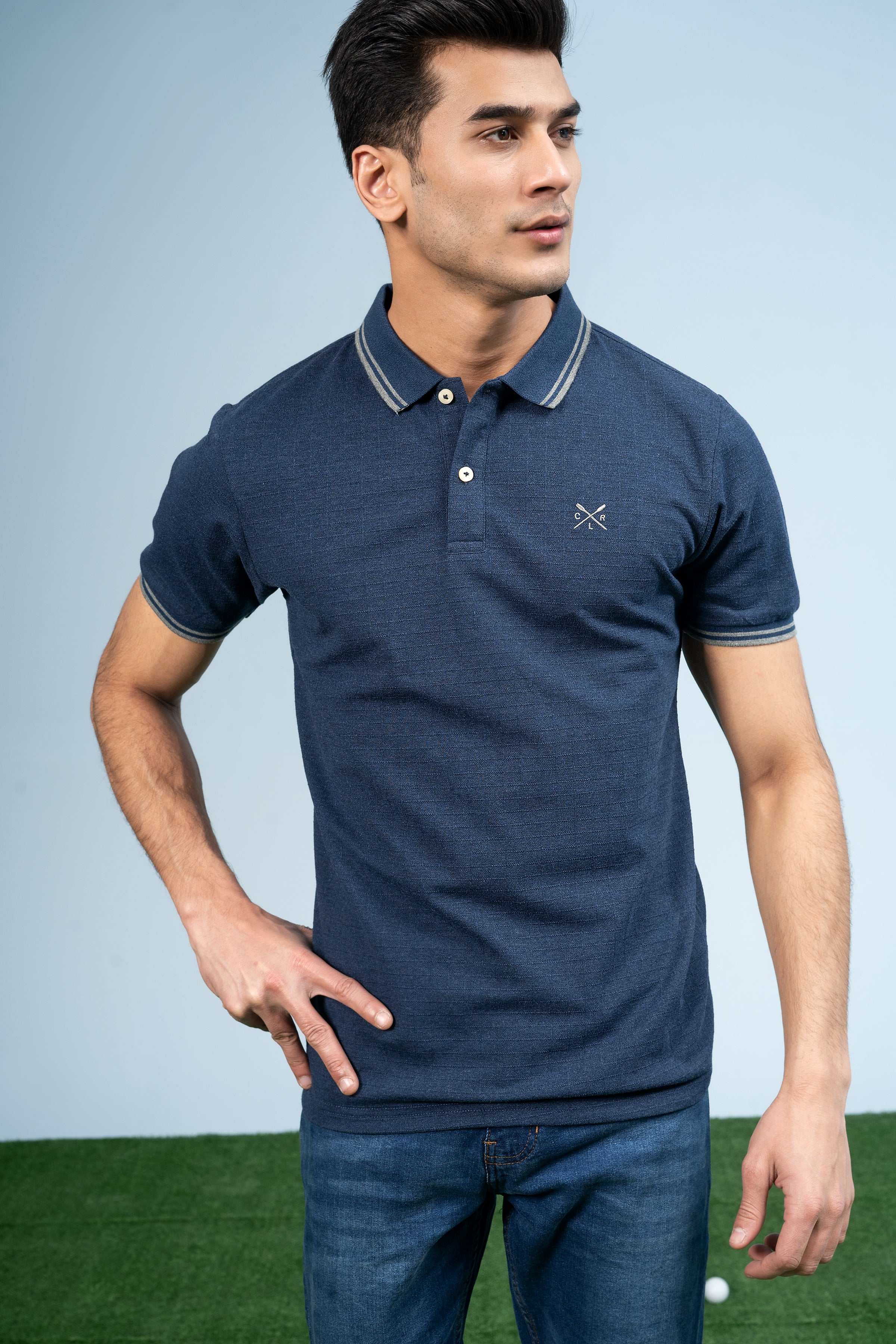EXECUTIVE POLO INDIGO BLUE at Charcoal Clothing