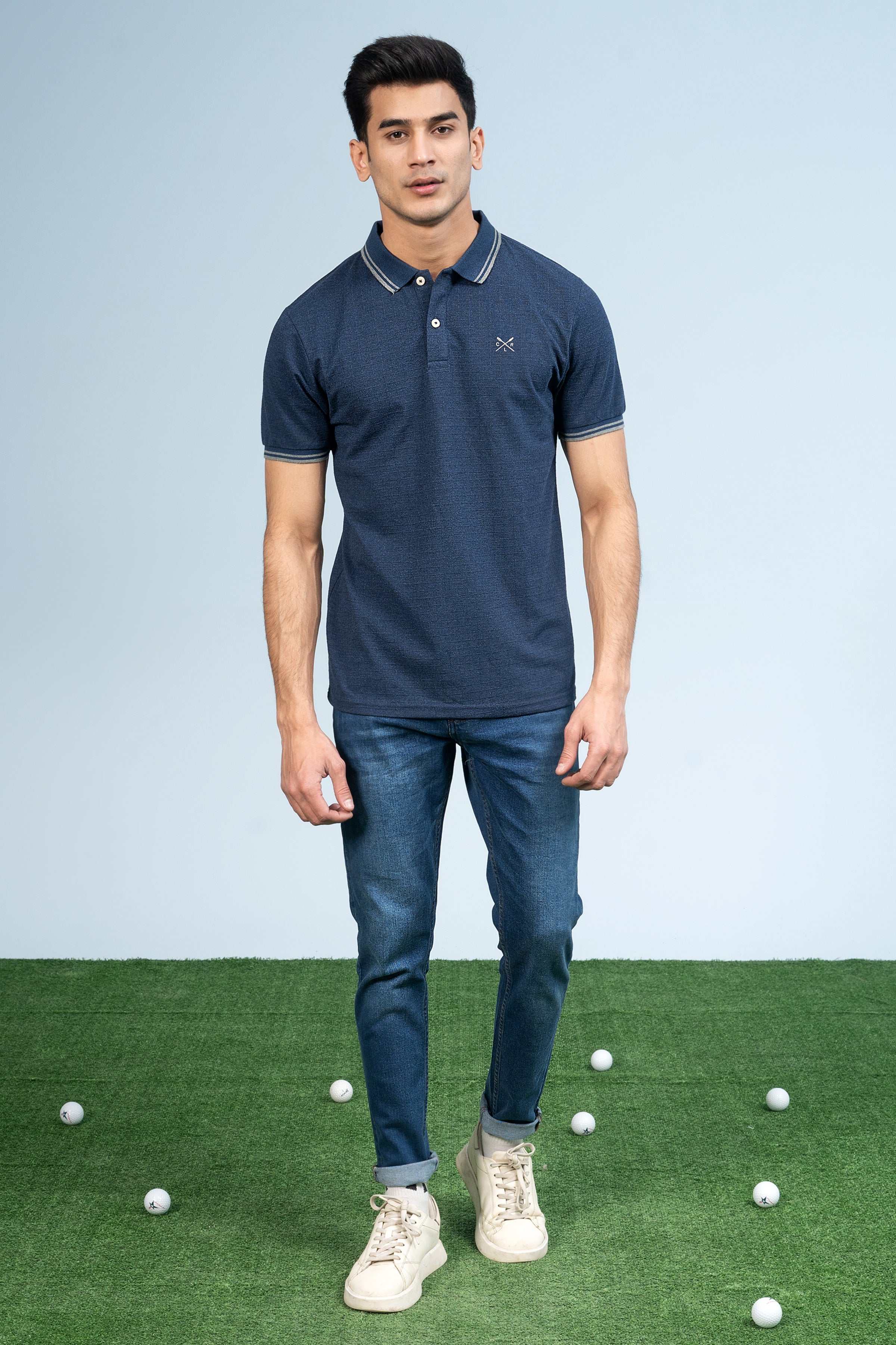 EXECUTIVE POLO INDIGO BLUE at Charcoal Clothing