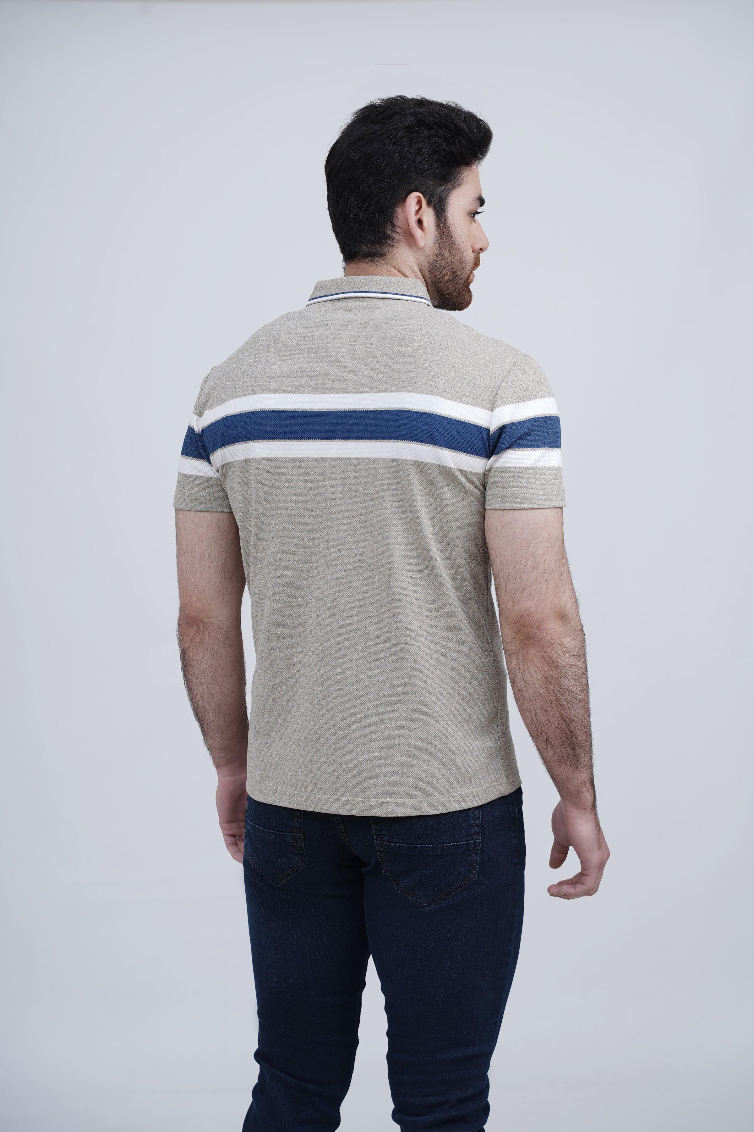 EXECUTIVE POLO LIGHT BROWN at Charcoal Clothing