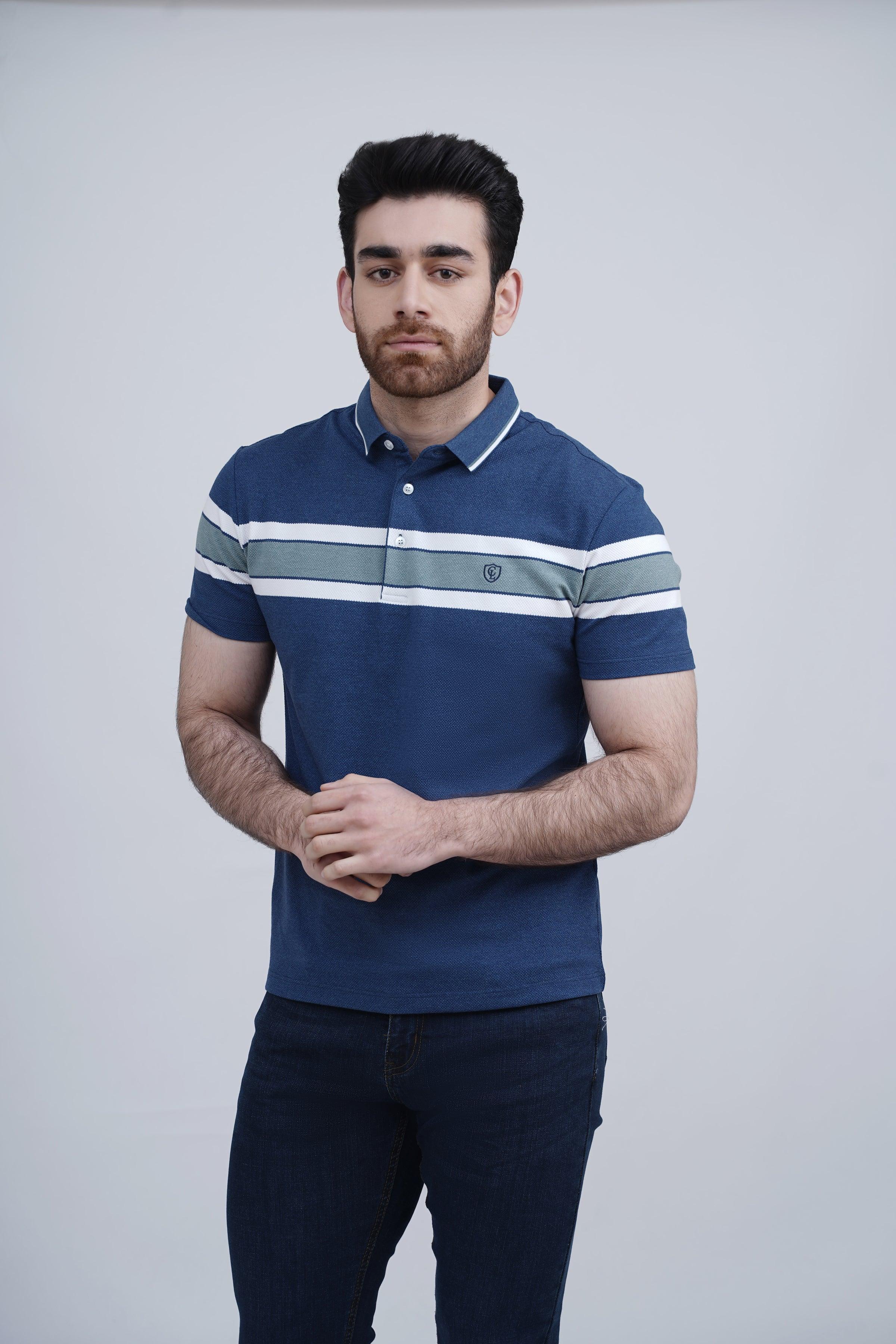 EXECUTIVE POLO NAVY WHITE at Charcoal Clothing