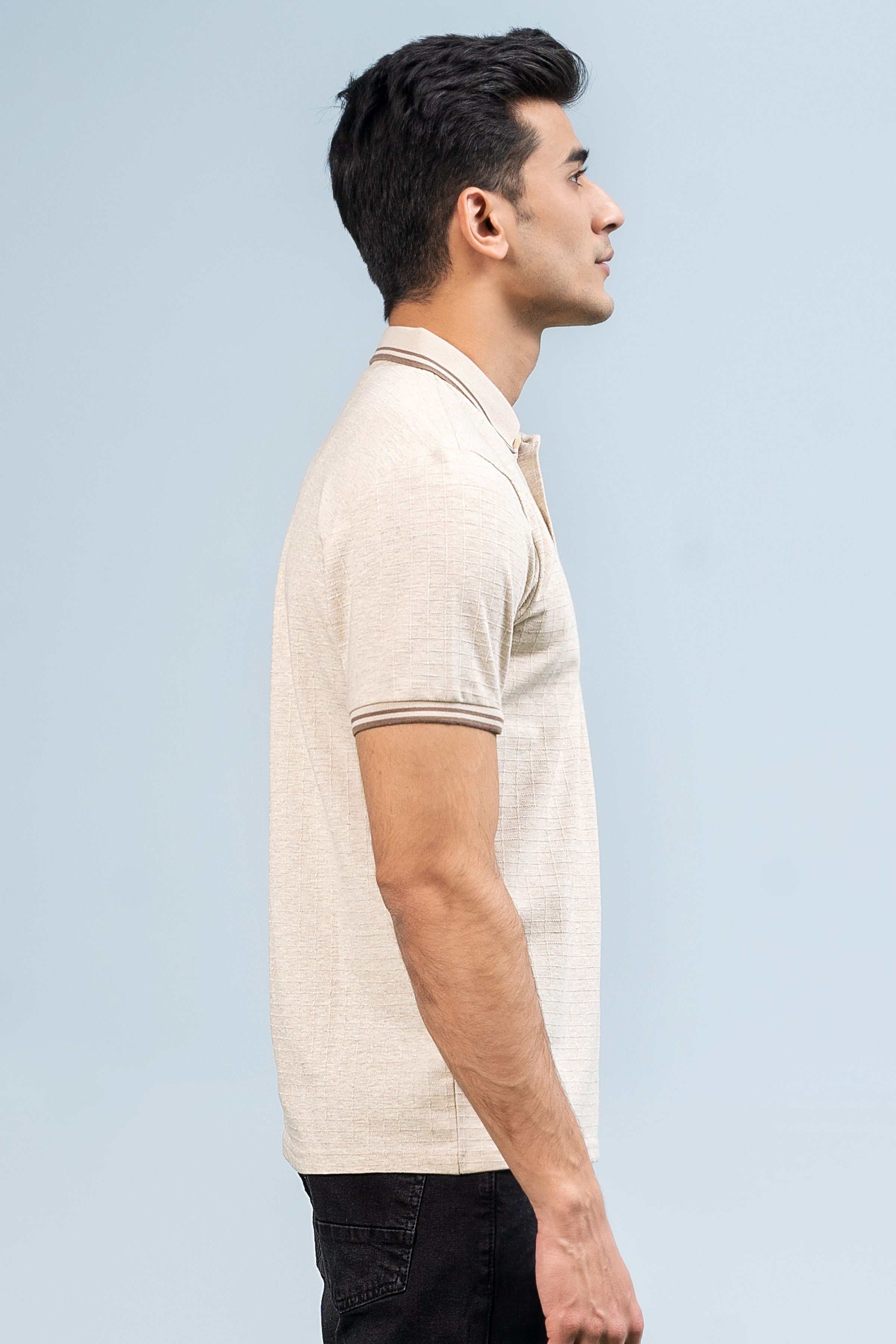 EXECUTIVE POLO OATMEAL at Charcoal Clothing
