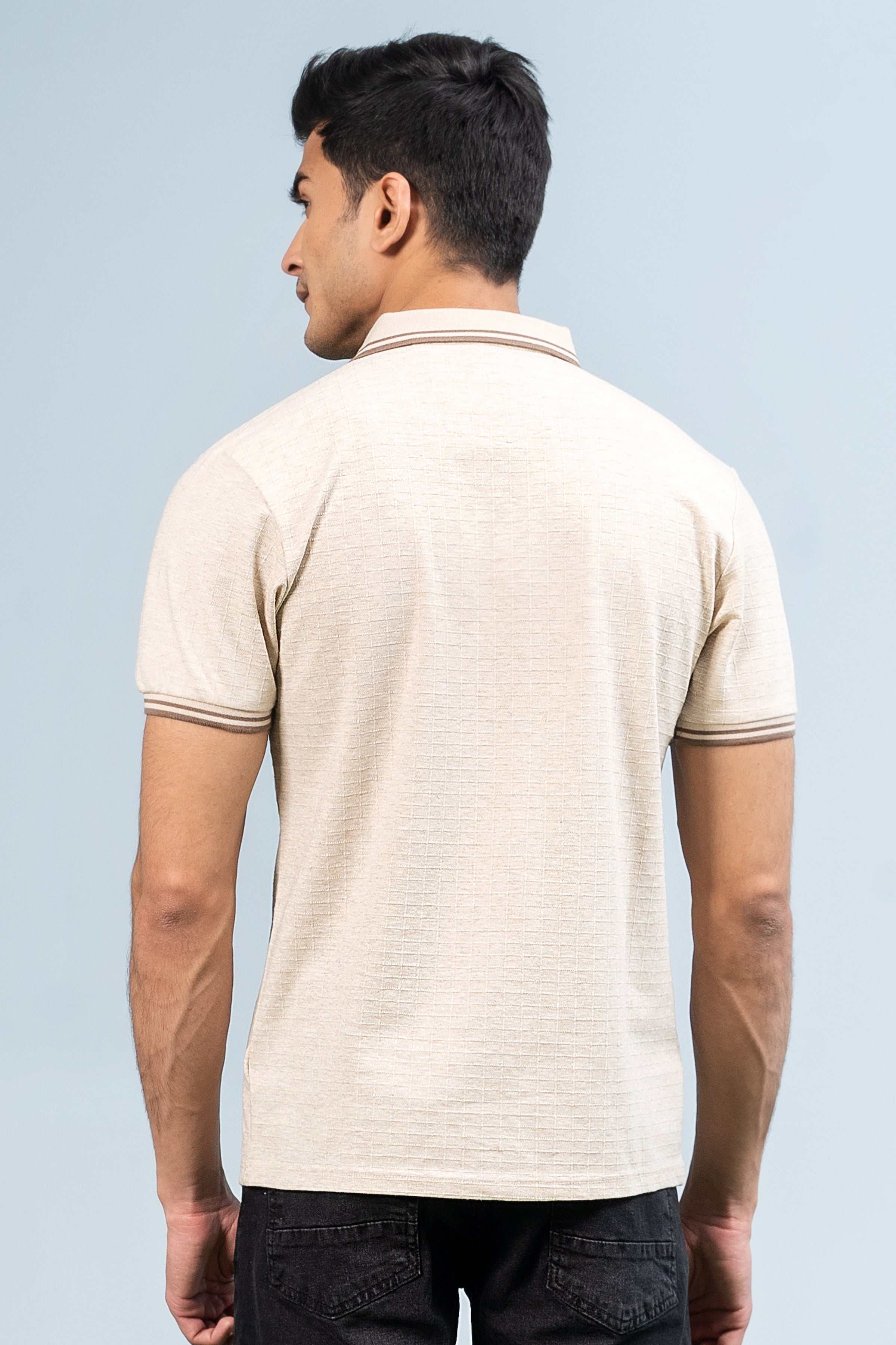 EXECUTIVE POLO OATMEAL at Charcoal Clothing