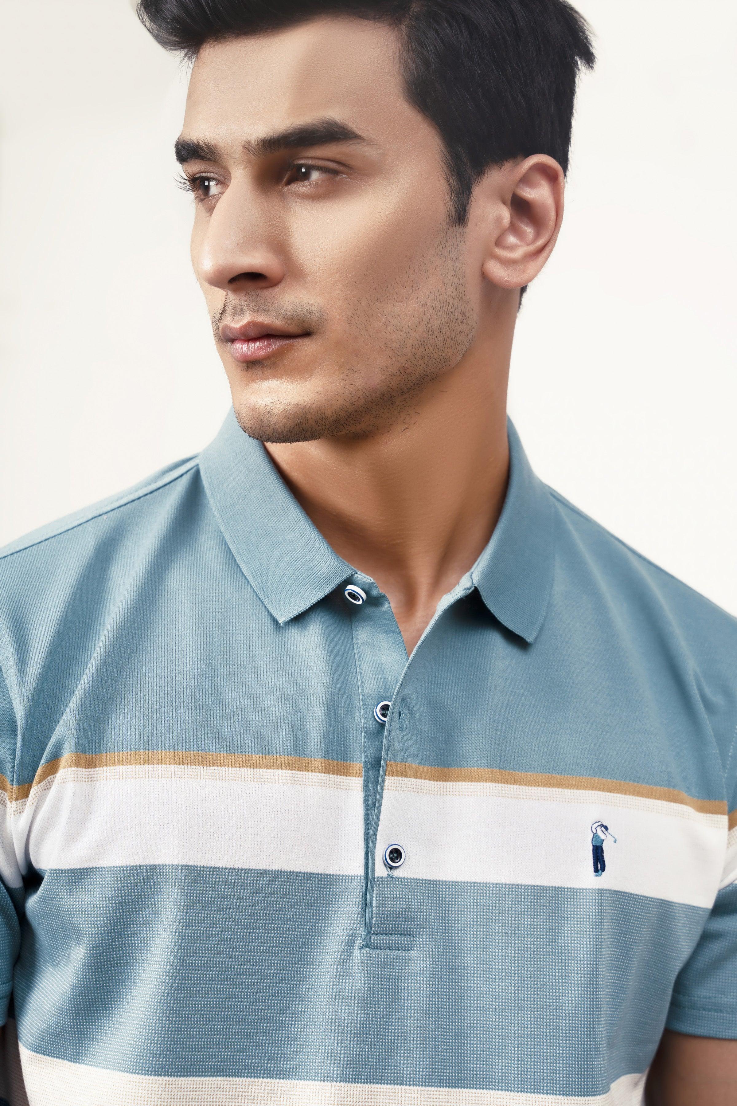 EXECUTIVE POLO SEE BLUE at Charcoal Clothing