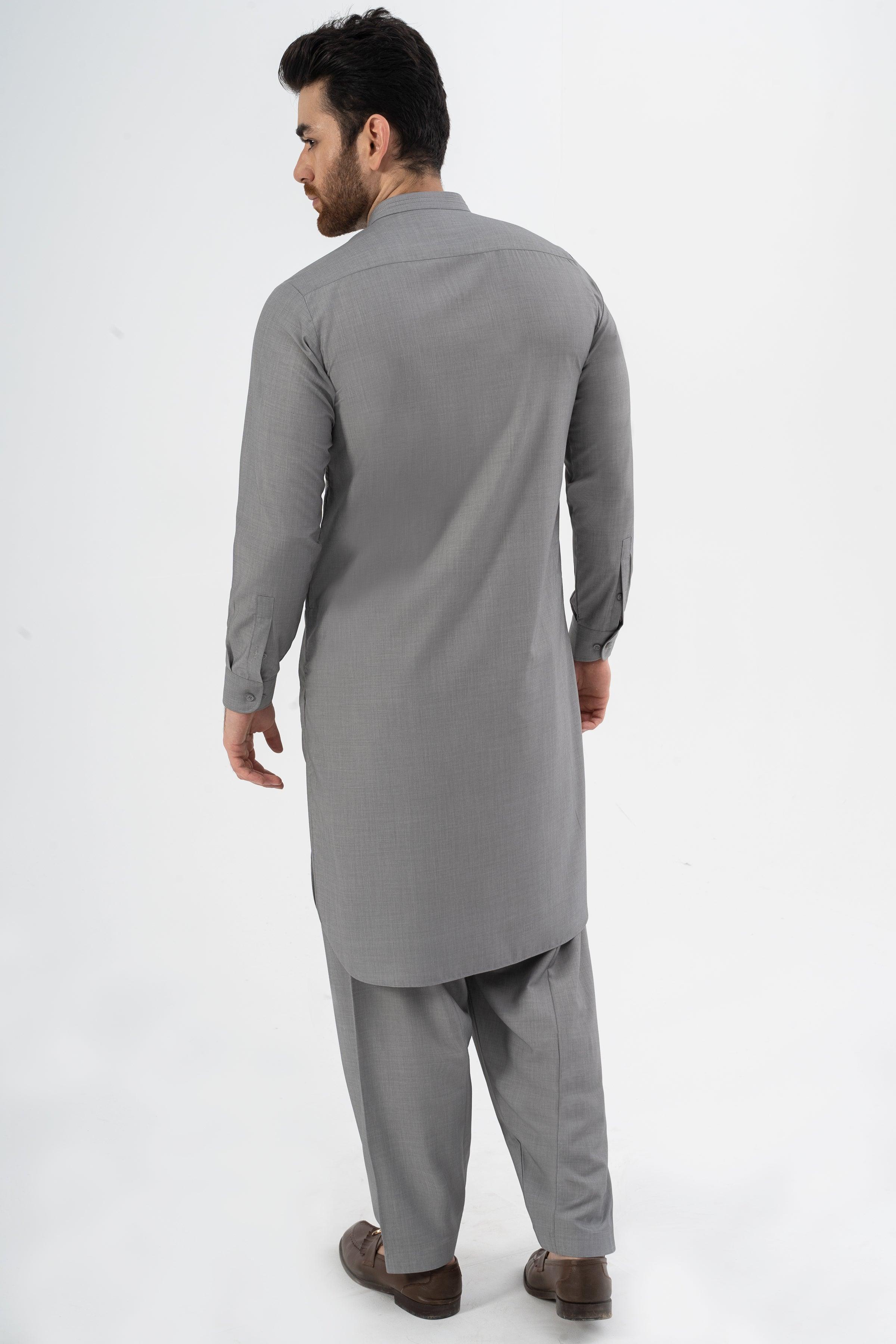 EXQUISITE TEXTURED SHALWAR KAMEEZ CARBON at Charcoal Clothing