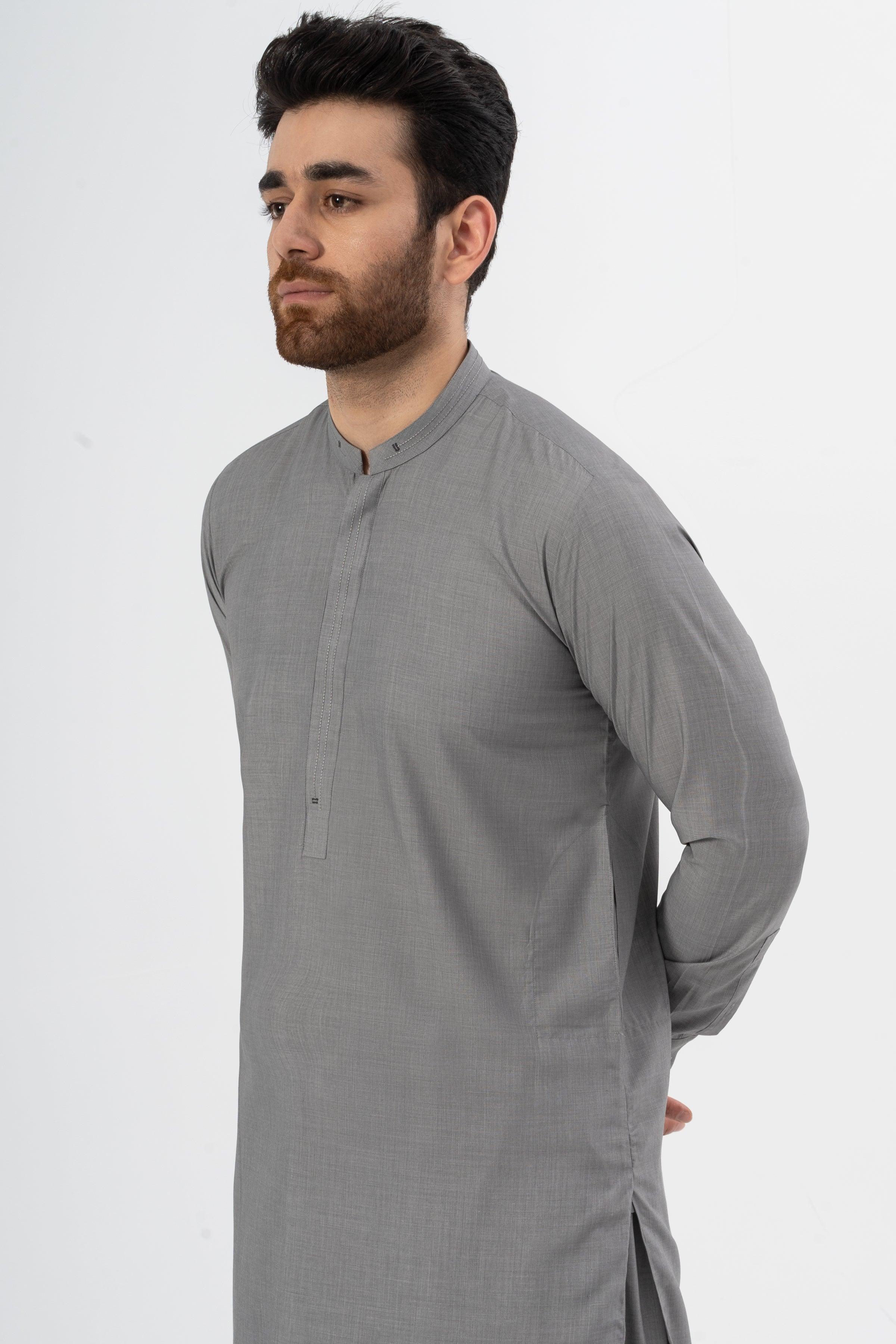 EXQUISITE TEXTURED SHALWAR KAMEEZ CARBON at Charcoal Clothing