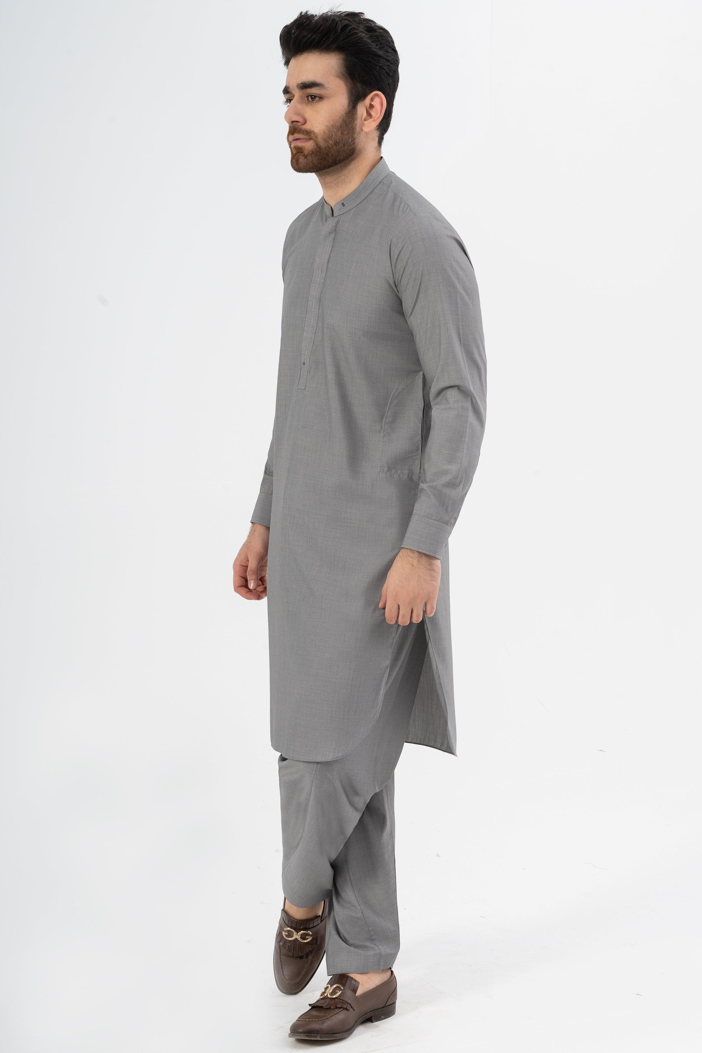 EXQUISITE TEXTURED SHALWAR KAMEEZ CARBON at Charcoal Clothing