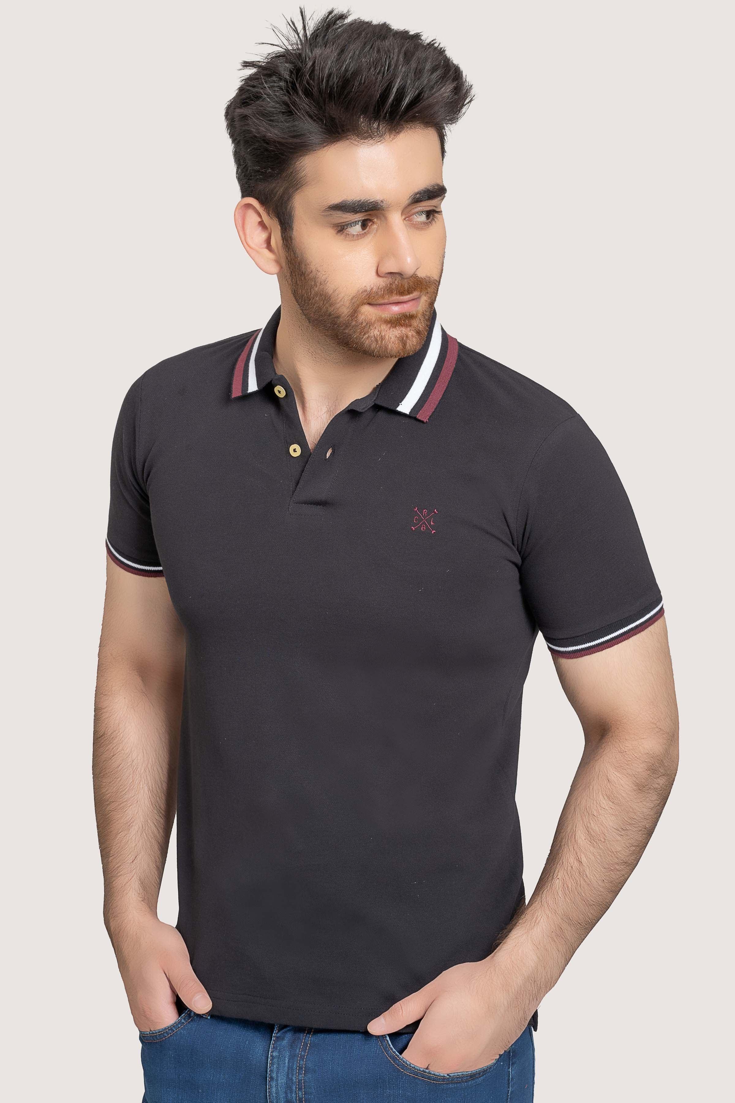 FASHION POLO BLACK at Charcoal Clothing