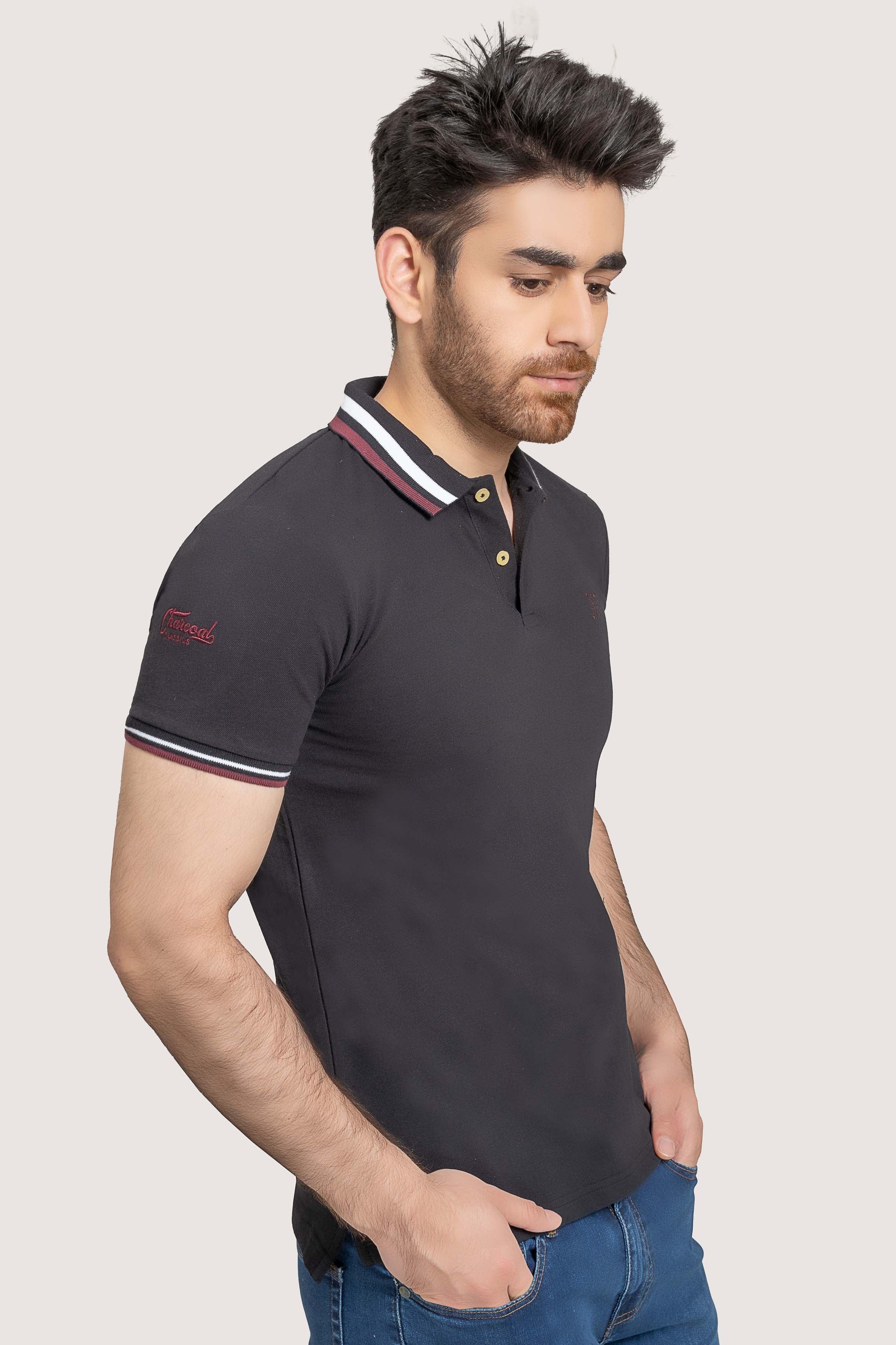 FASHION POLO BLACK at Charcoal Clothing
