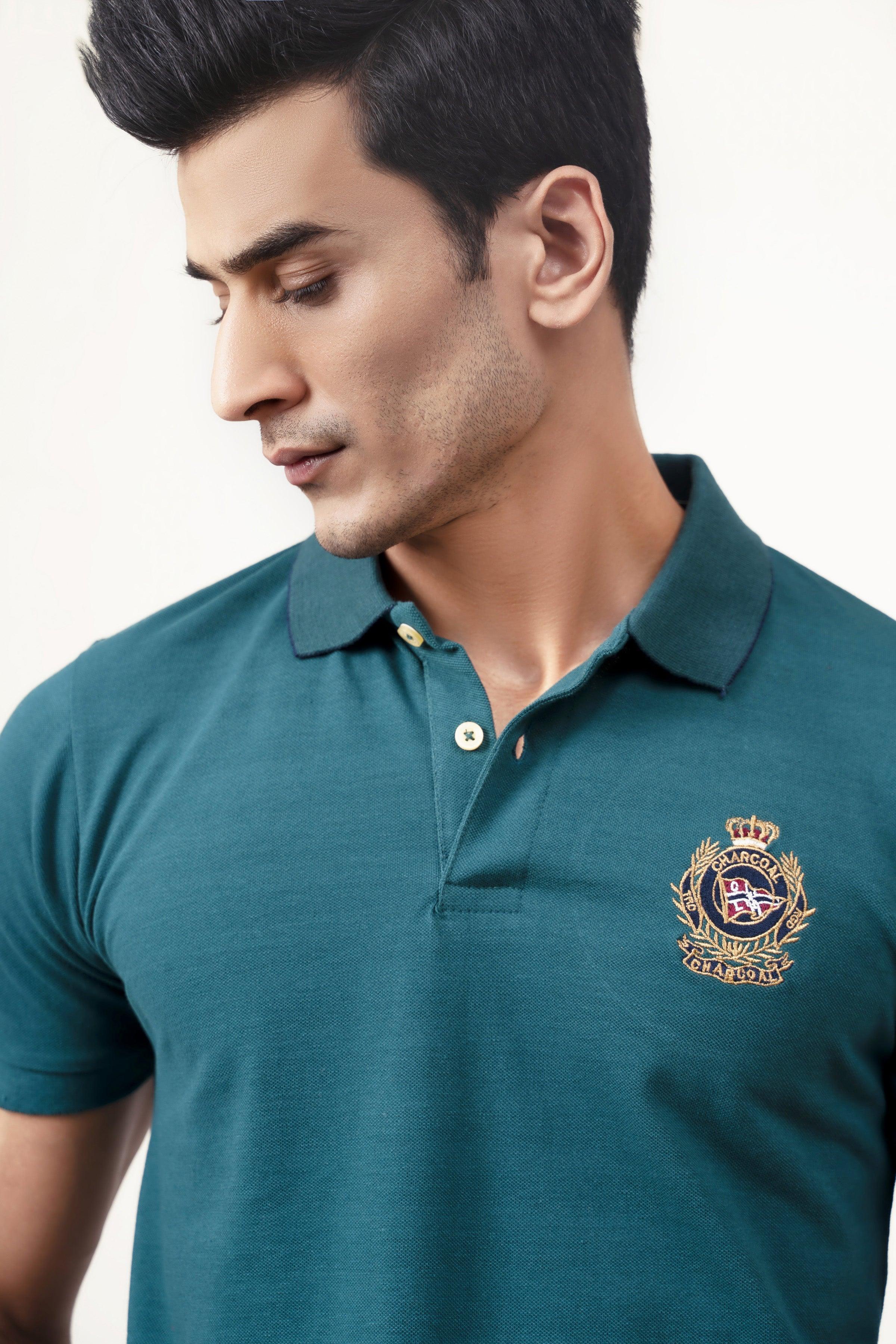 FASHION POLO GREEN at Charcoal Clothing