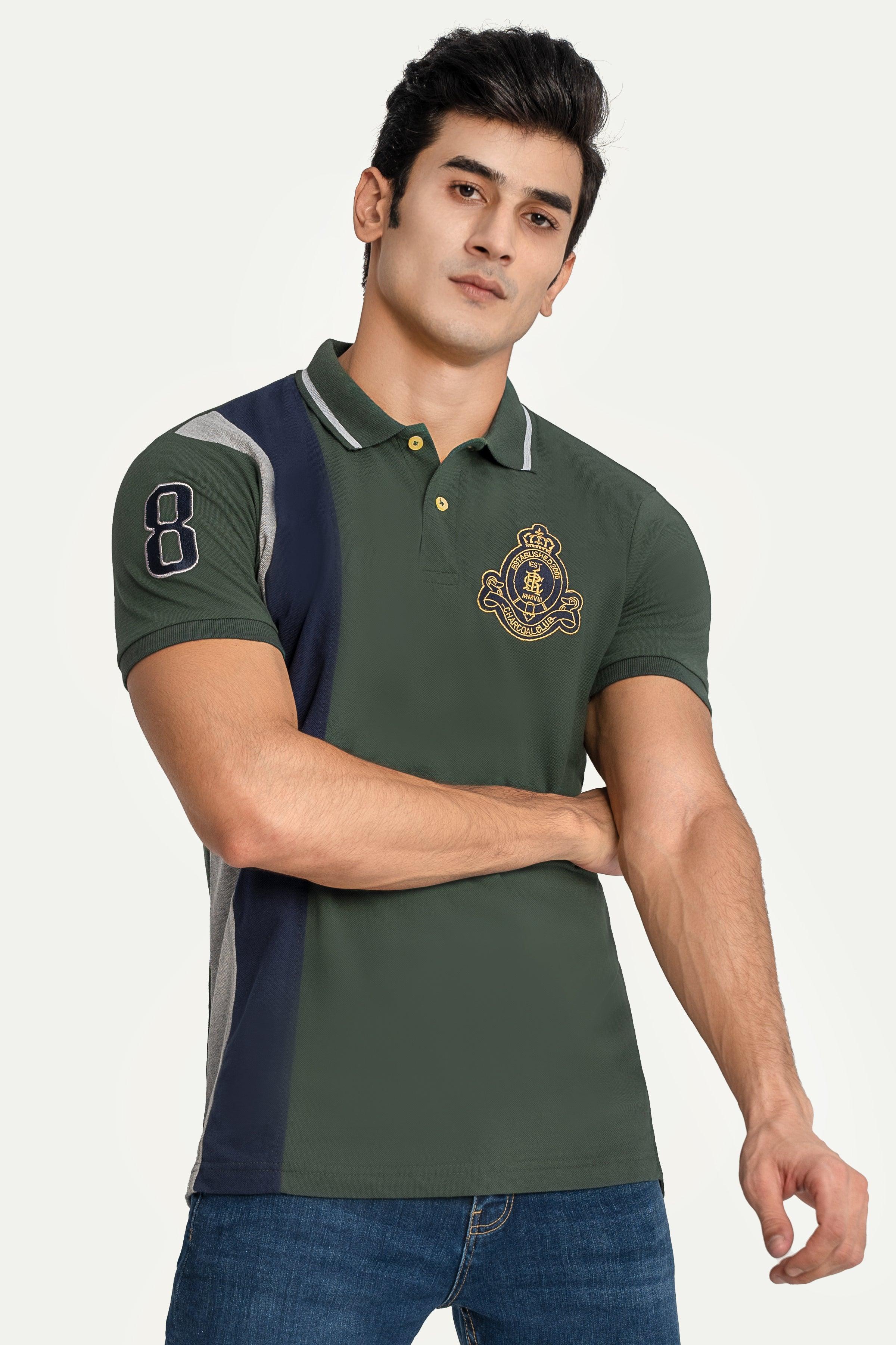 FASHION POLO GREEN at Charcoal Clothing