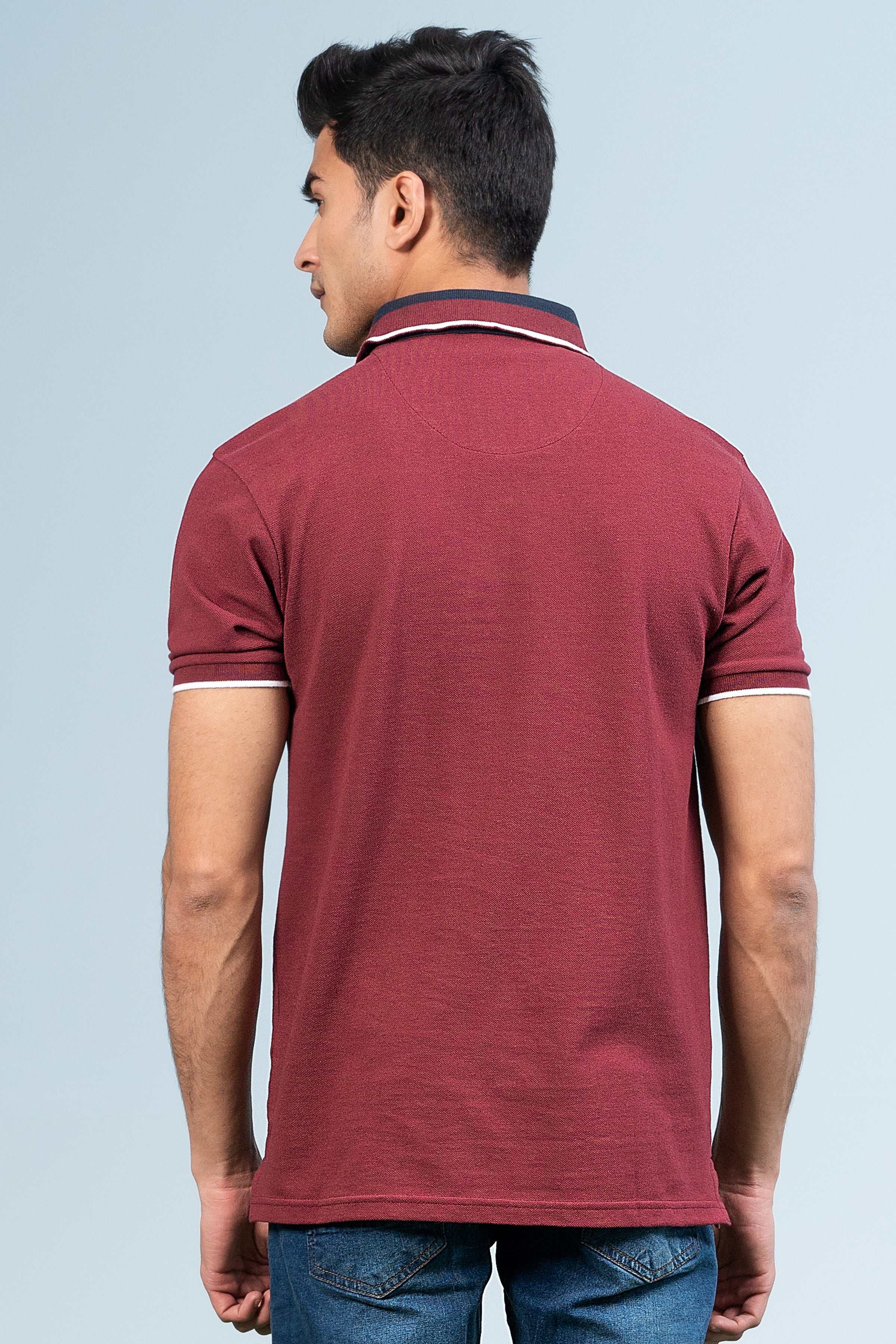 FASHION POLO MAROON at Charcoal Clothing