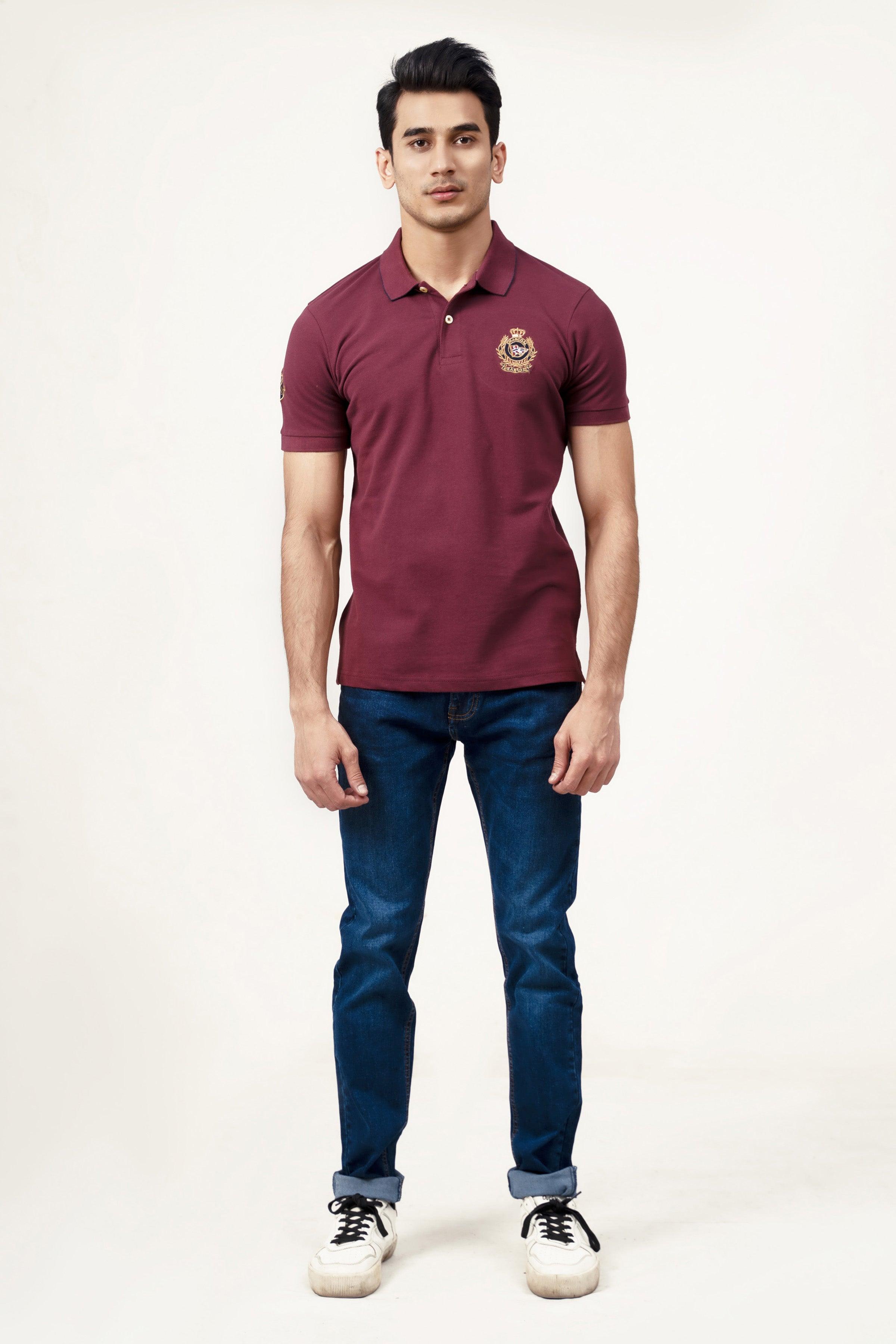 FASHION POLO MAROON at Charcoal Clothing