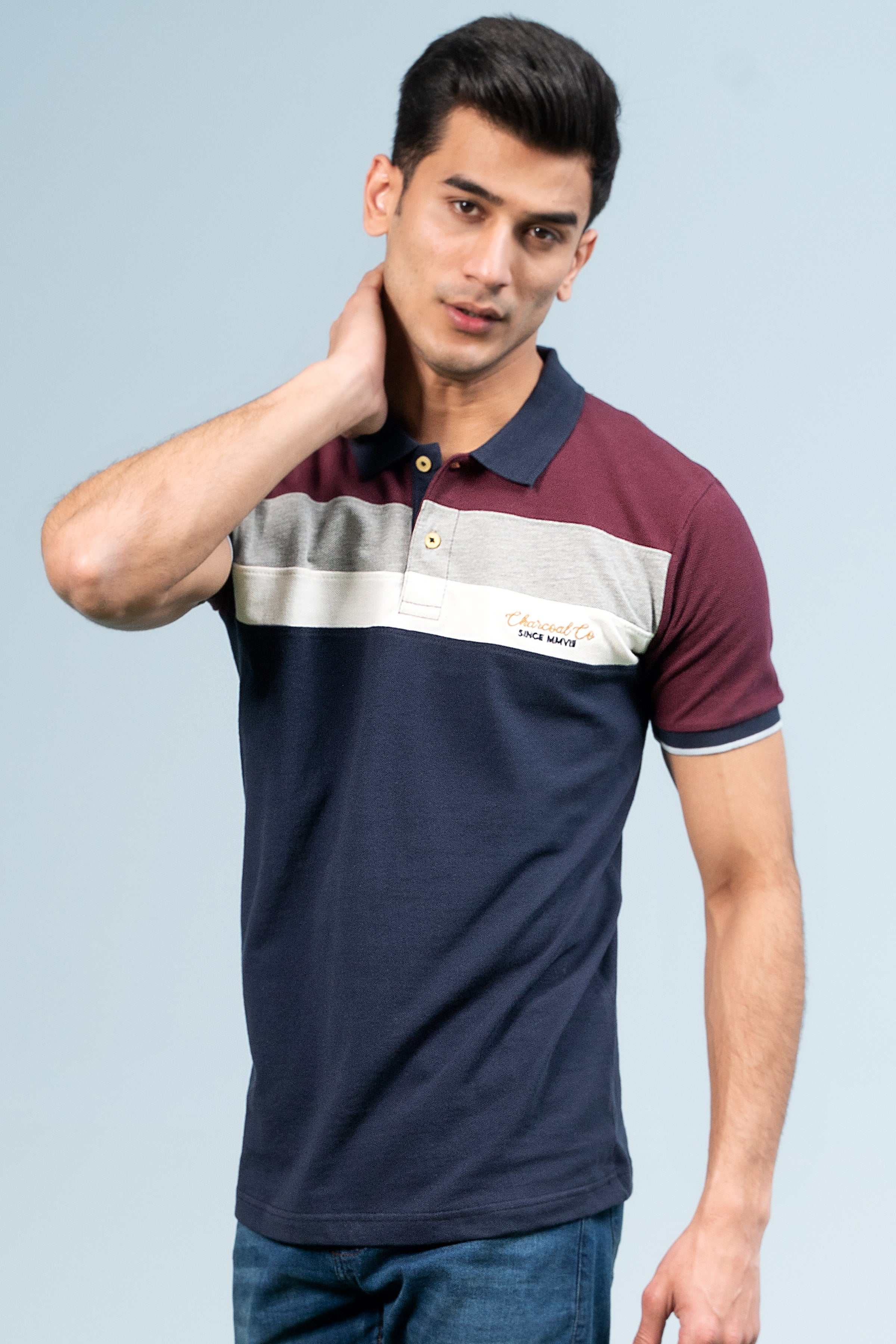 FASHION POLO MAROON at Charcoal Clothing