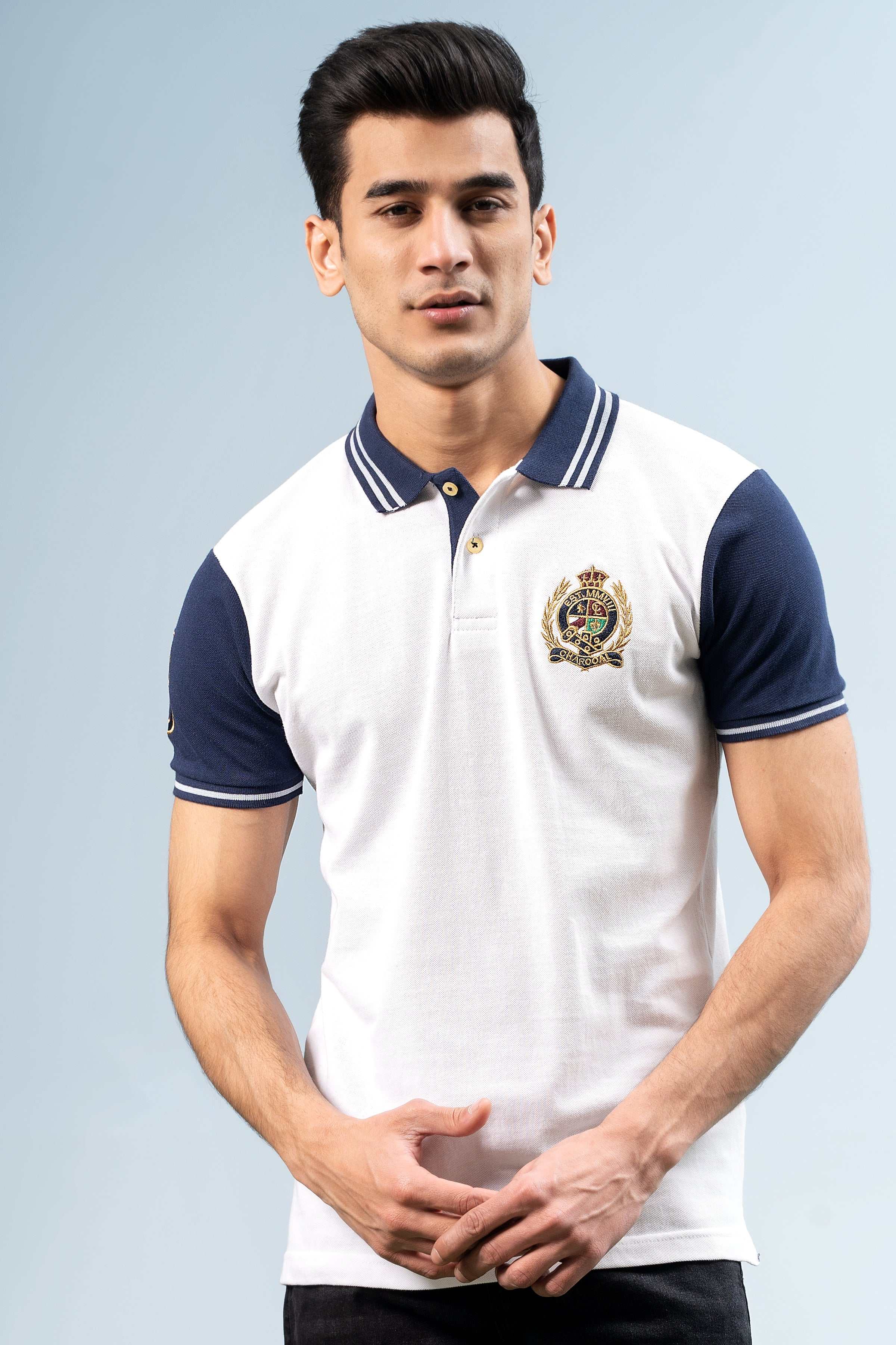 FASHION POLO WHITE at Charcoal Clothing