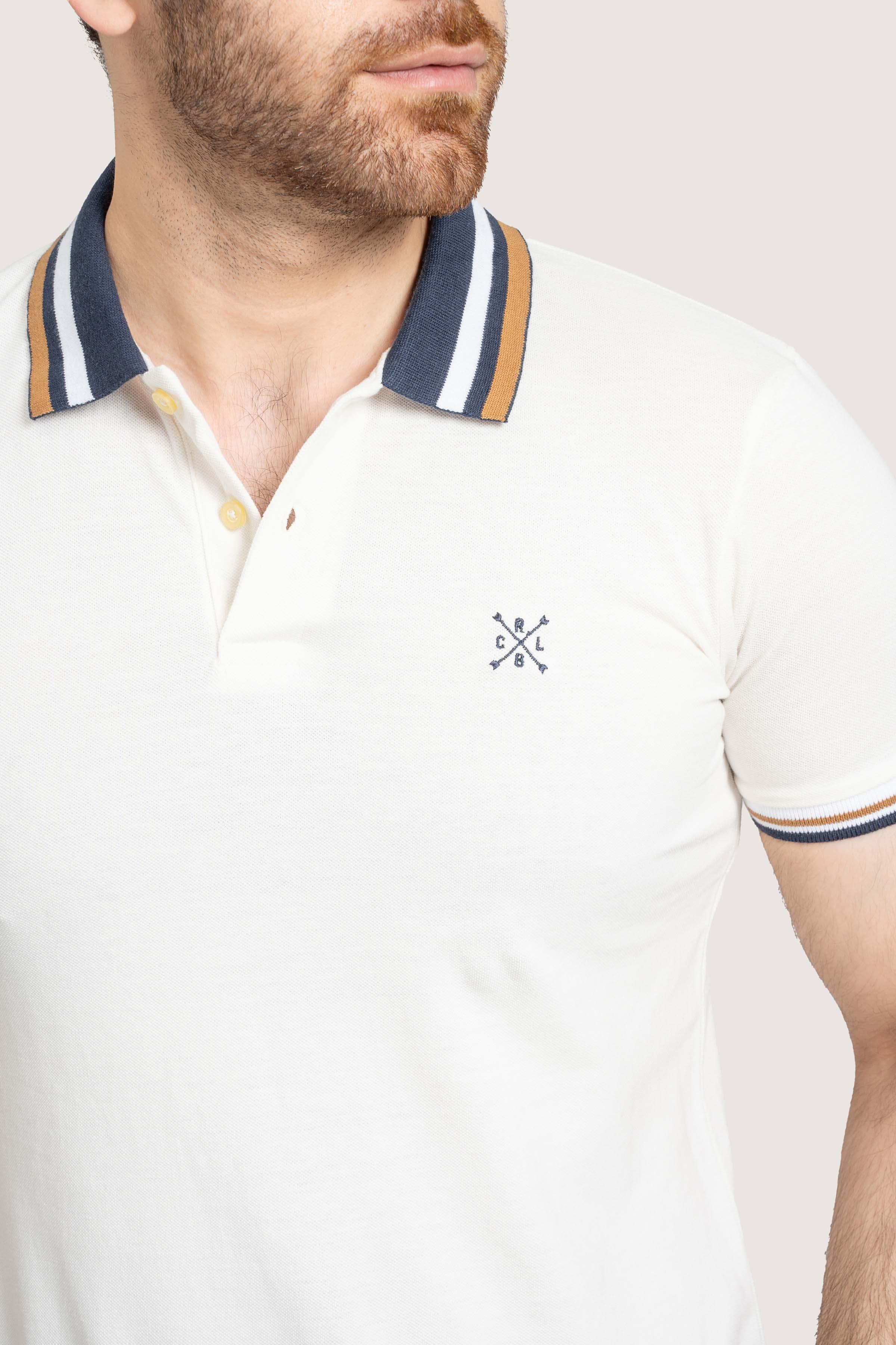 FASHION POLO WHITE at Charcoal Clothing