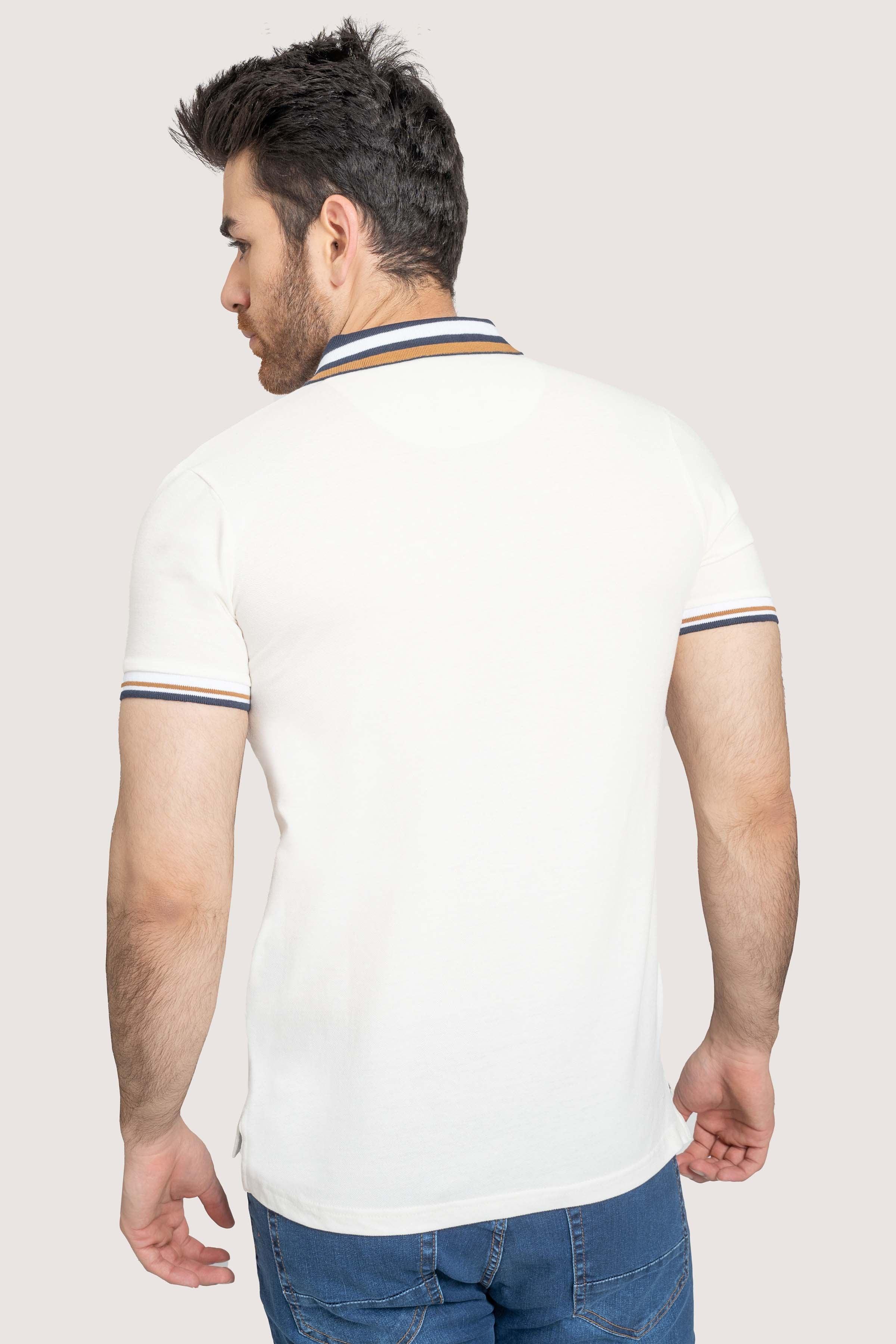 FASHION POLO WHITE at Charcoal Clothing