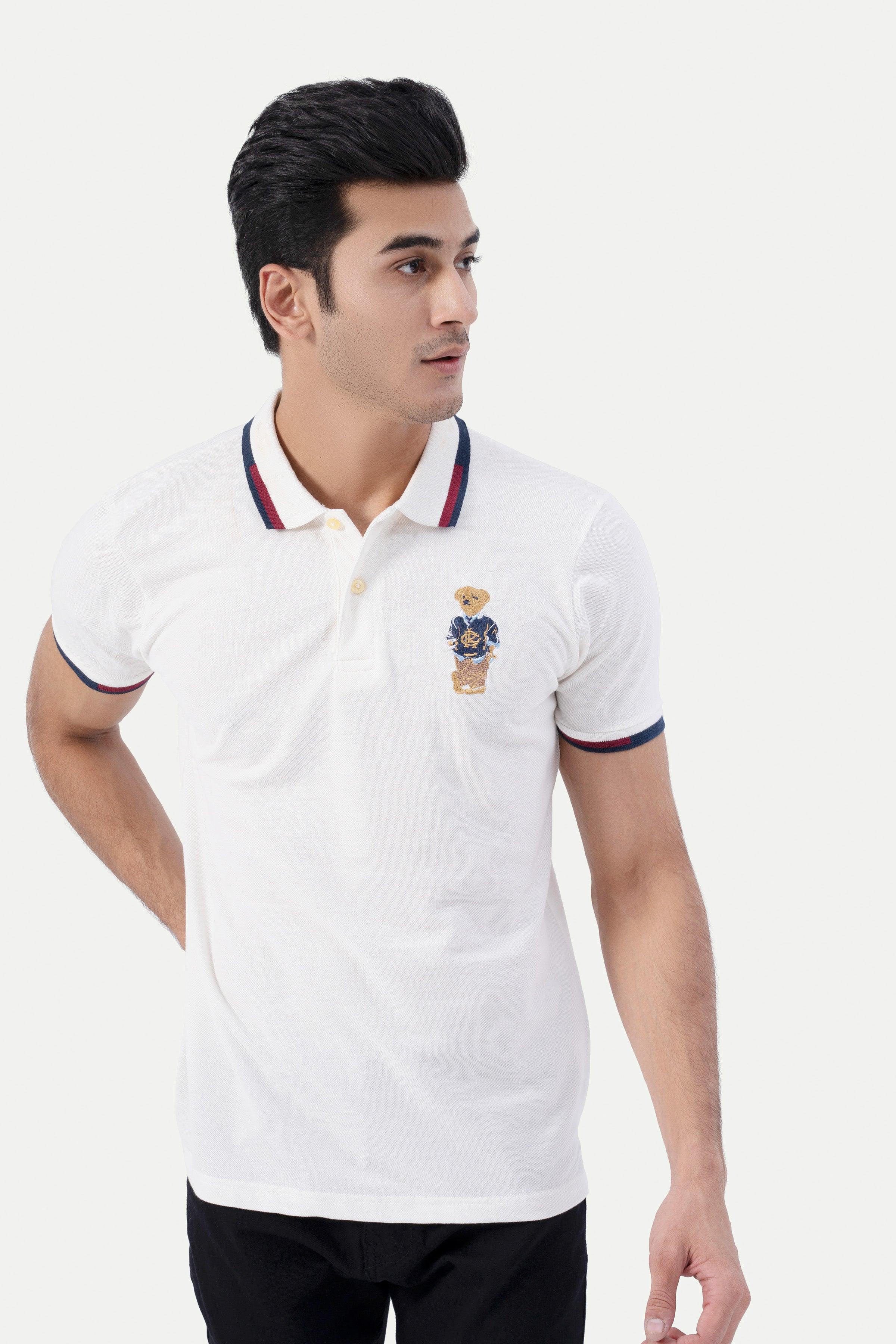 FASHION POLO WHITE at Charcoal Clothing