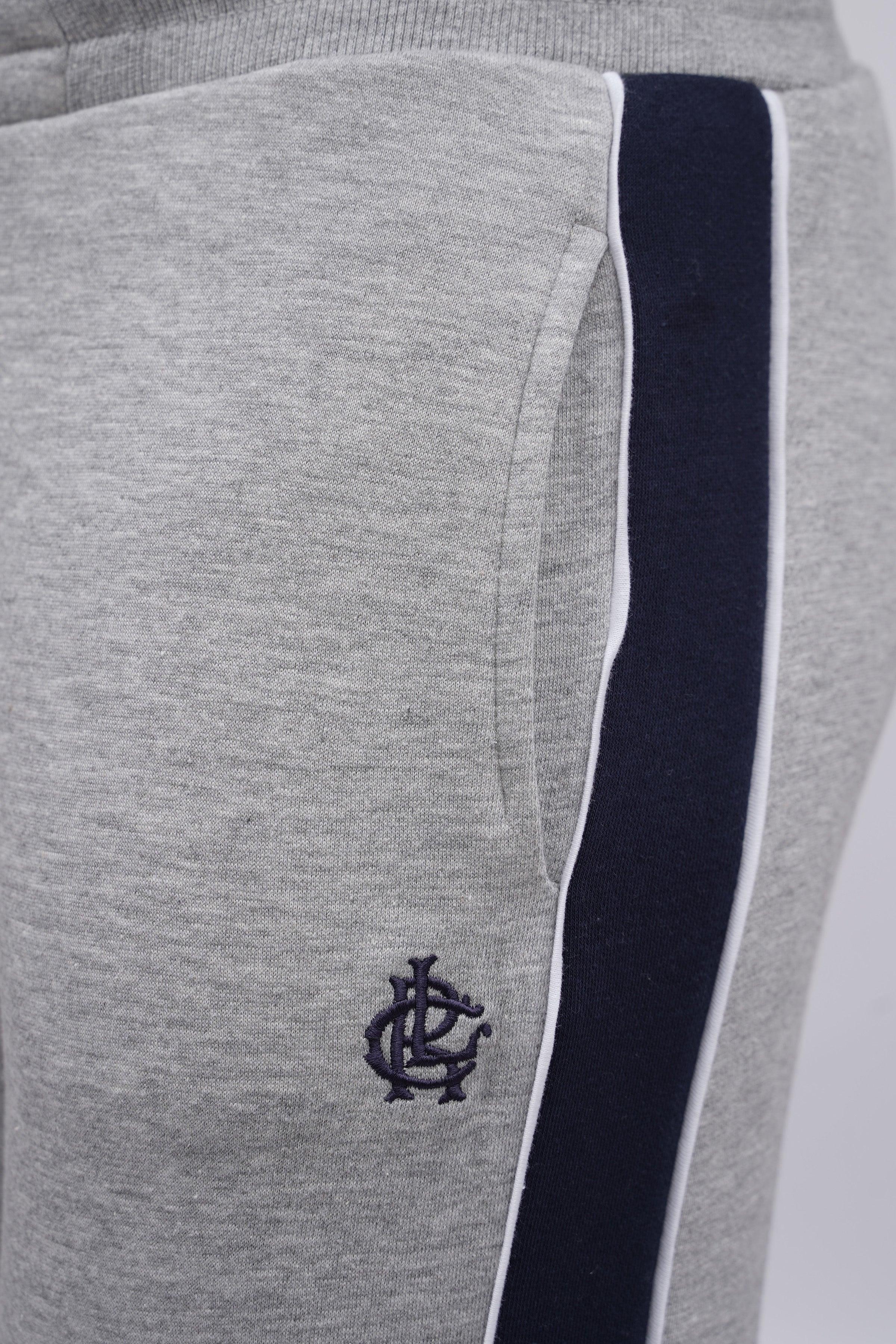 FLEECE CONTRAST PANNEL TROUSER GREY at Charcoal Clothing