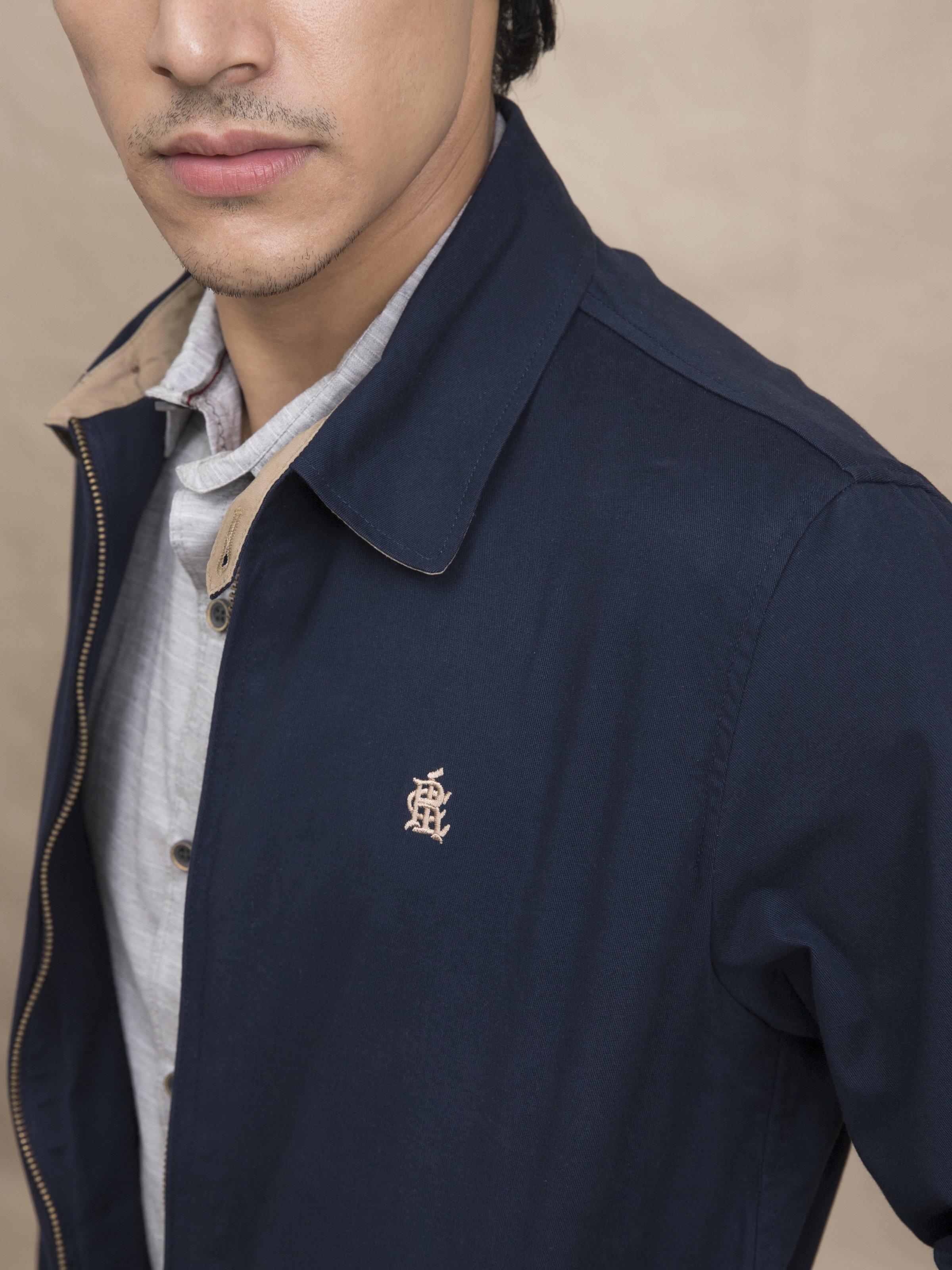 FULL SLEEVE COLLAR NAVY JACKET at Charcoal Clothing
