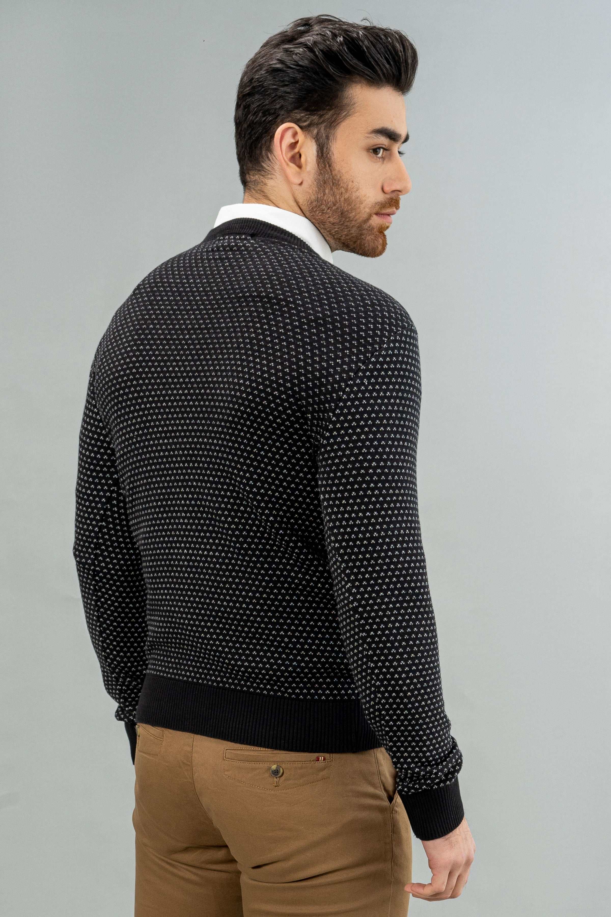 FULL SLEEVE SWEATER BLACK at Charcoal Clothing