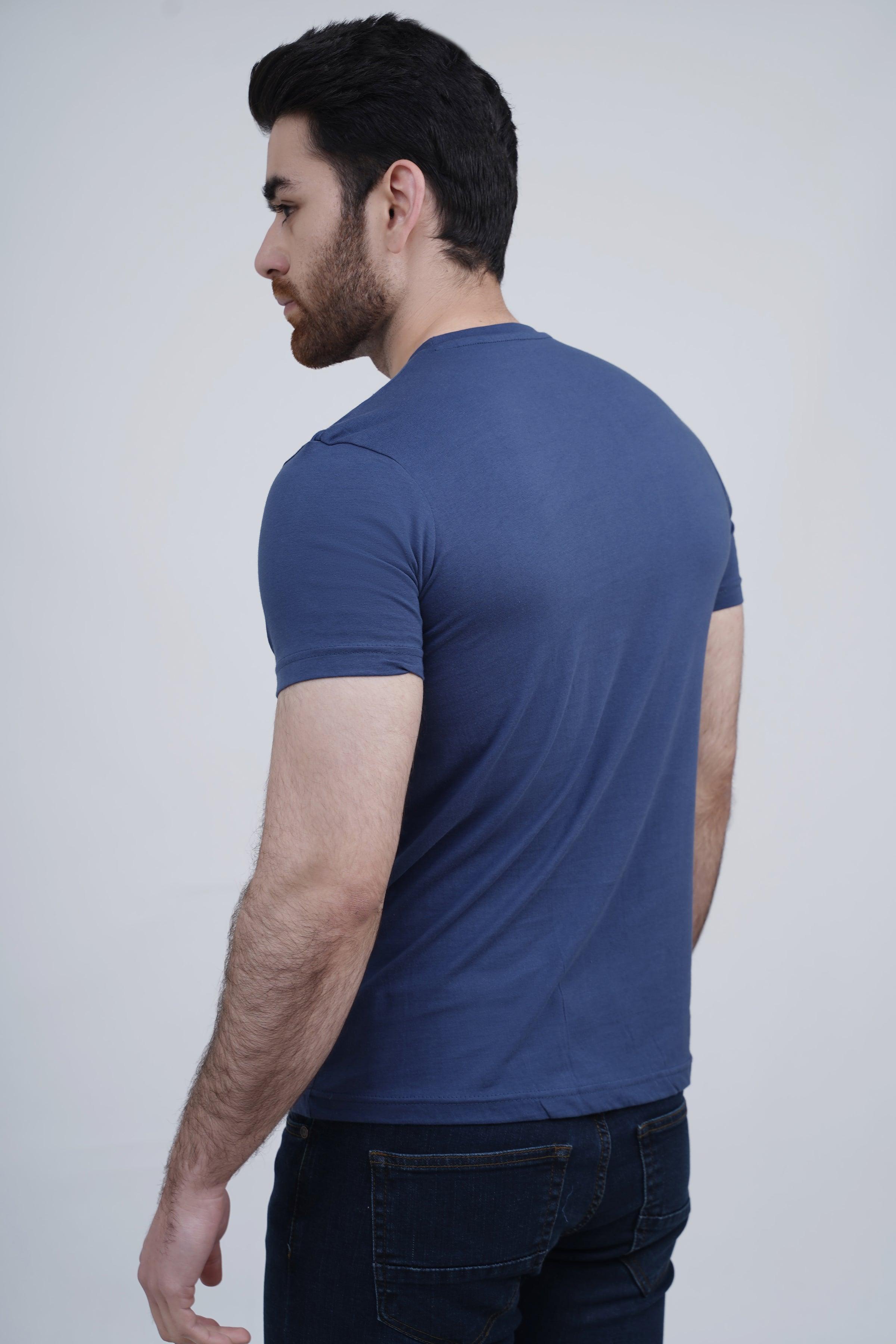 GRAPHIC T SHIRT BLUE at Charcoal Clothing