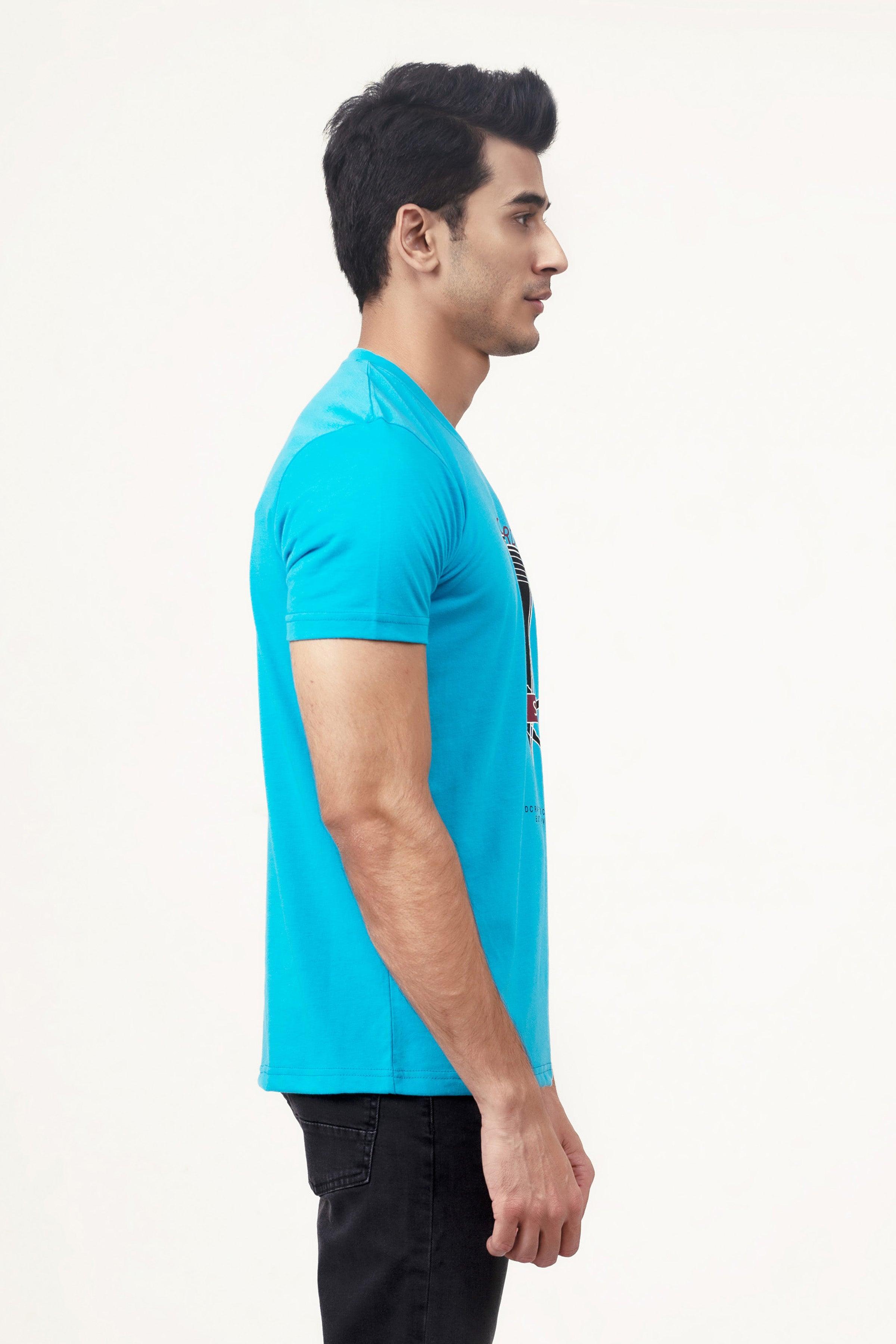 GRAPHIC T-SHIRT BLUE at Charcoal Clothing