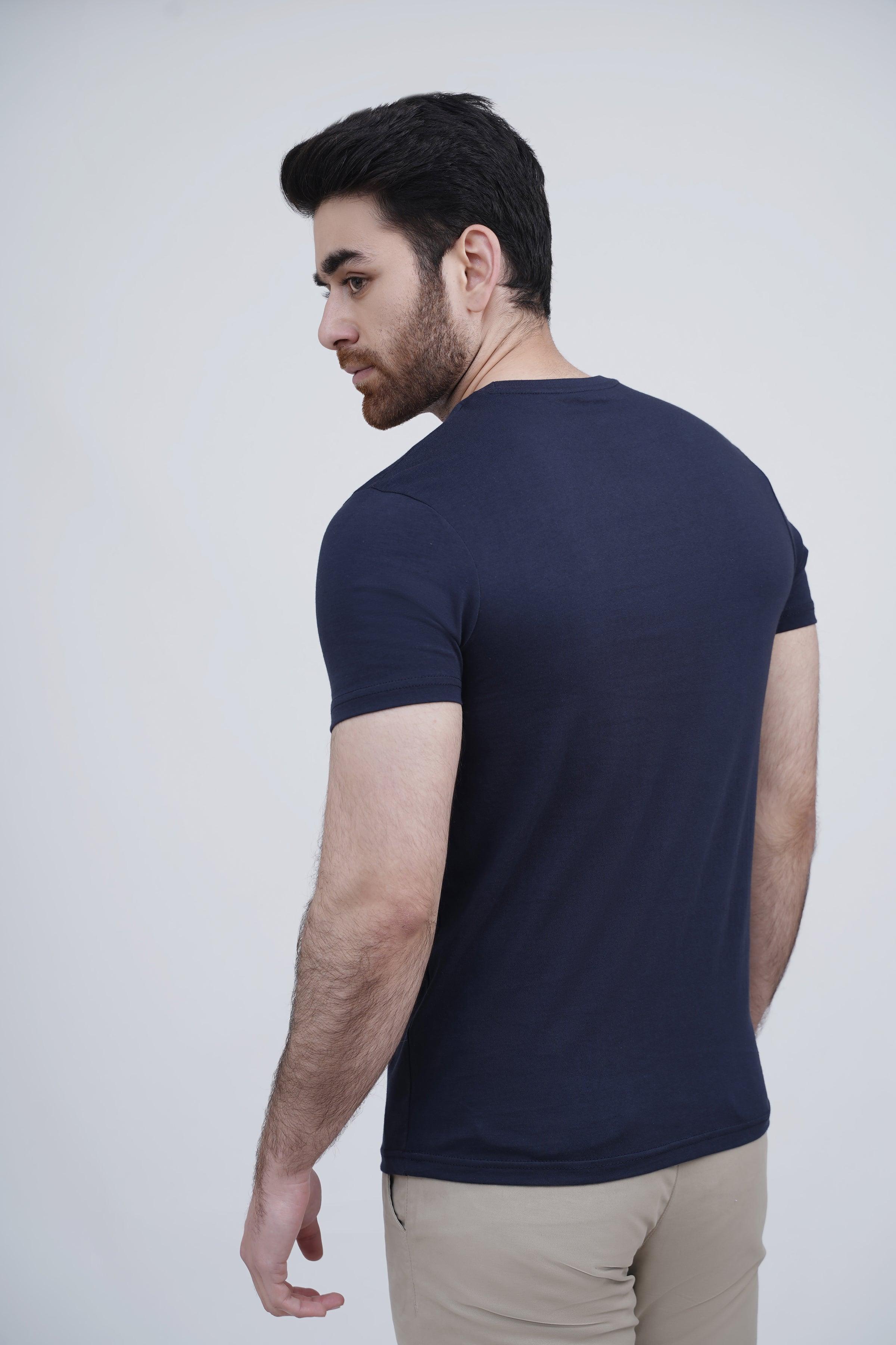 GRAPHIC T SHIRT DARK NAVY at Charcoal Clothing