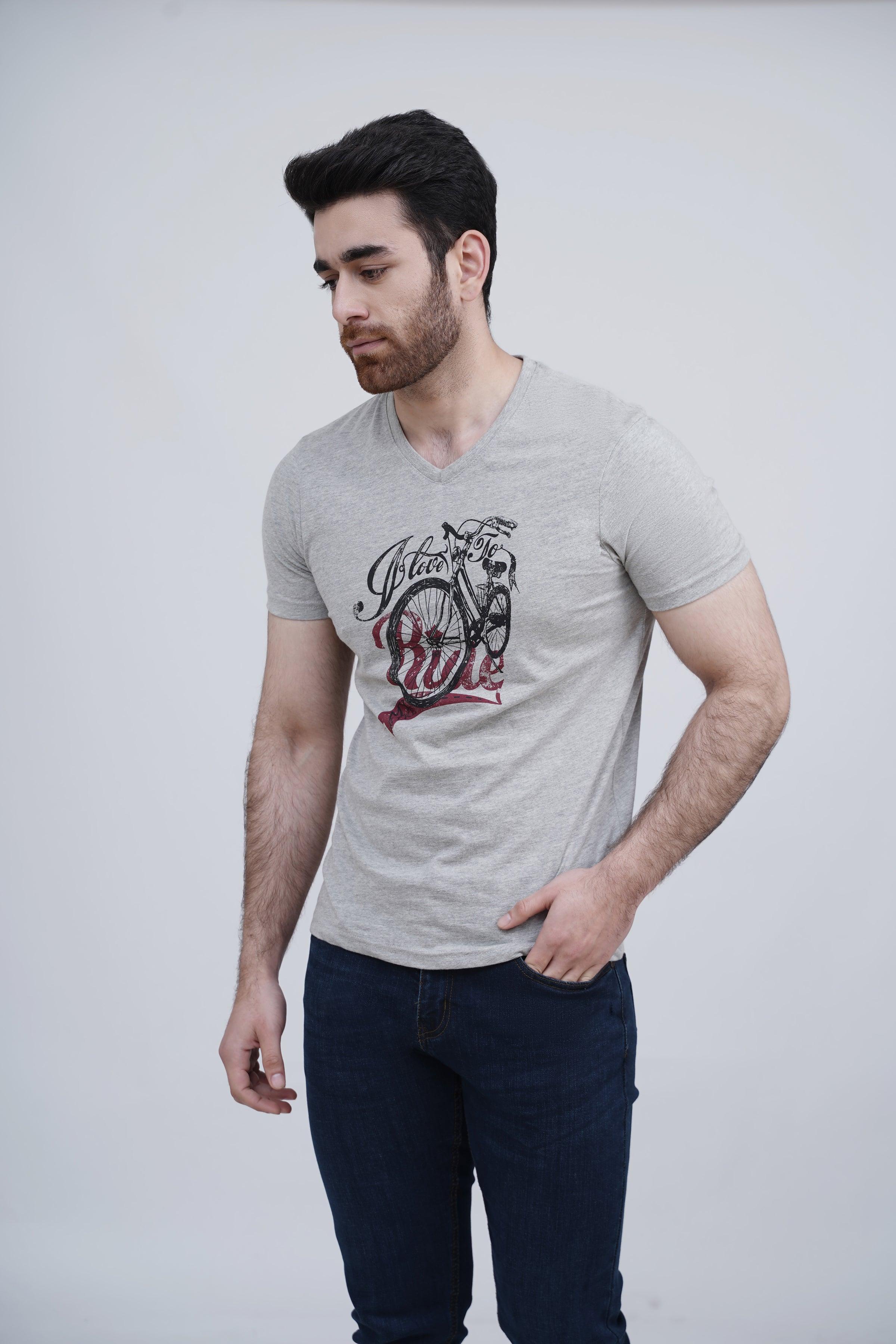 GRAPHIC T SHIRT HYDER GREY at Charcoal Clothing
