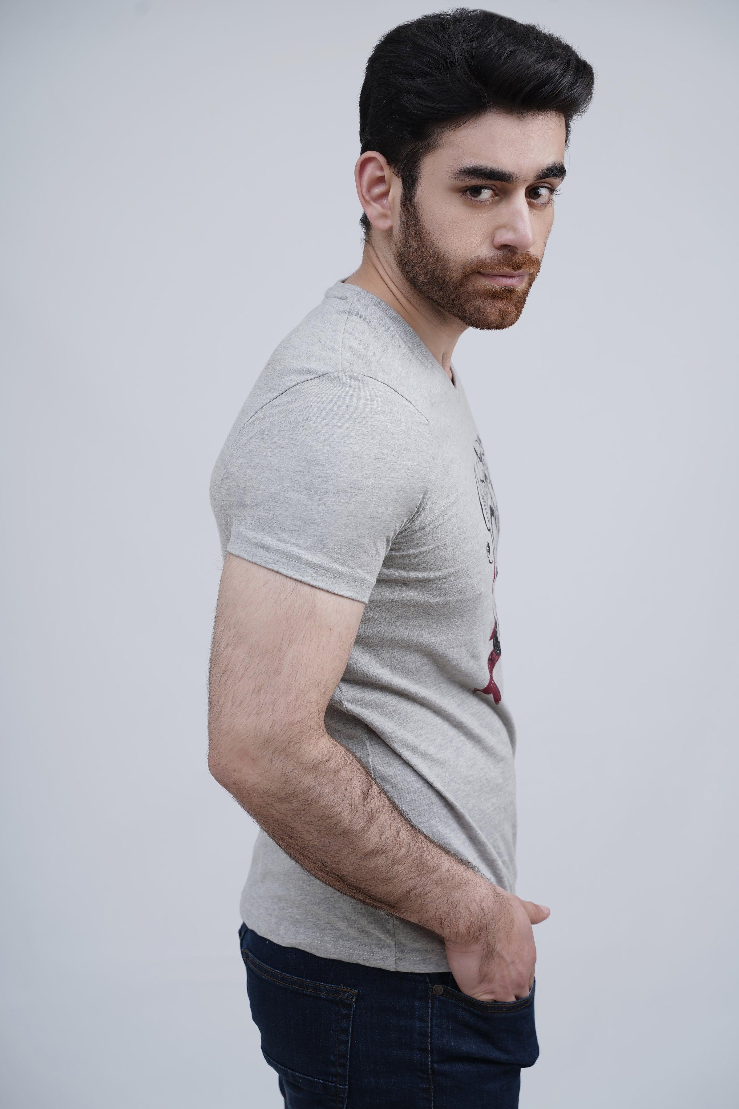 GRAPHIC T SHIRT HYDER GREY at Charcoal Clothing