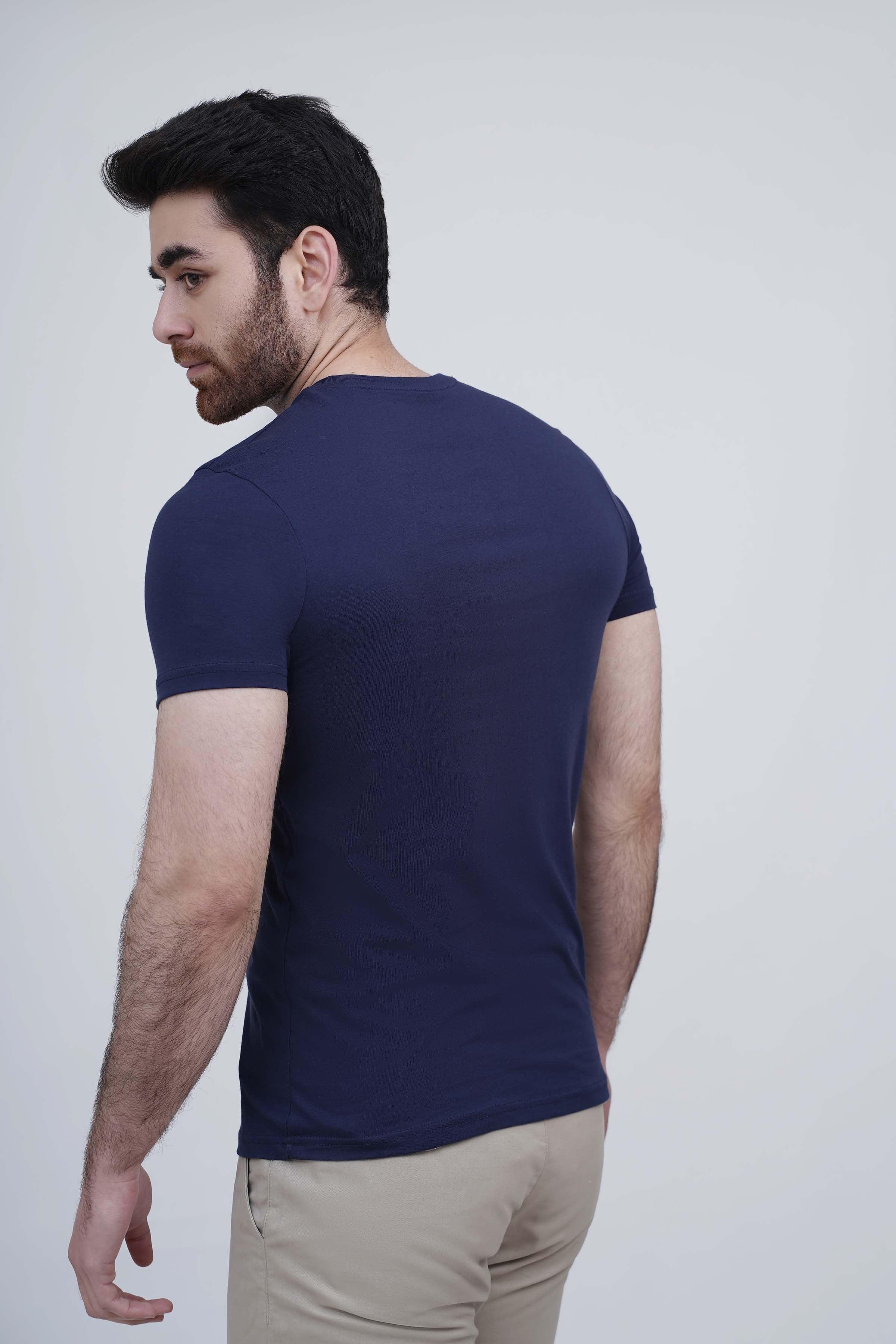 GRAPHIC T SHIRT NAVY at Charcoal Clothing