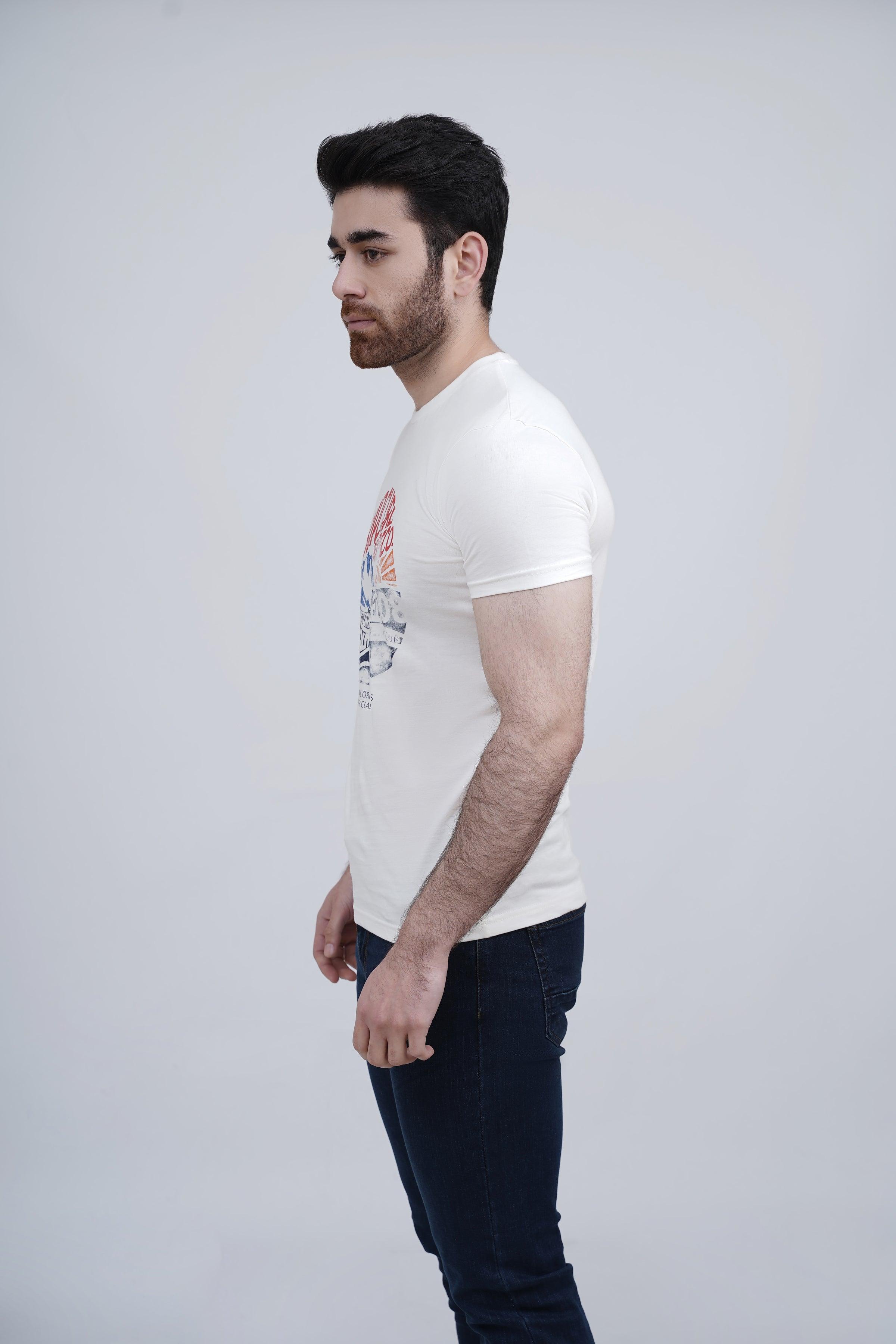 GRAPHIC T SHIRT OFF WHITE at Charcoal Clothing