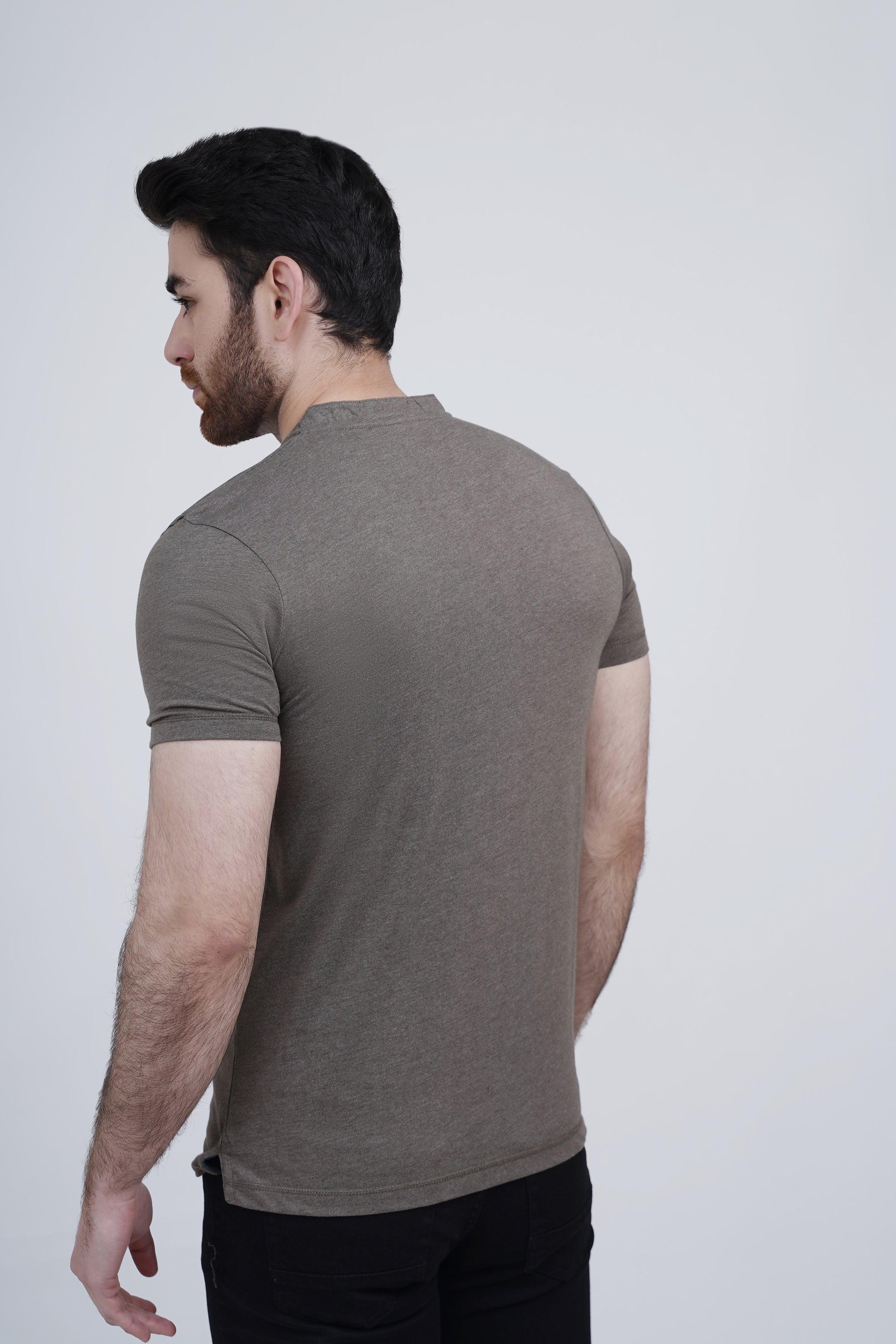 HENLAY T SHIRT GREEN at Charcoal Clothing