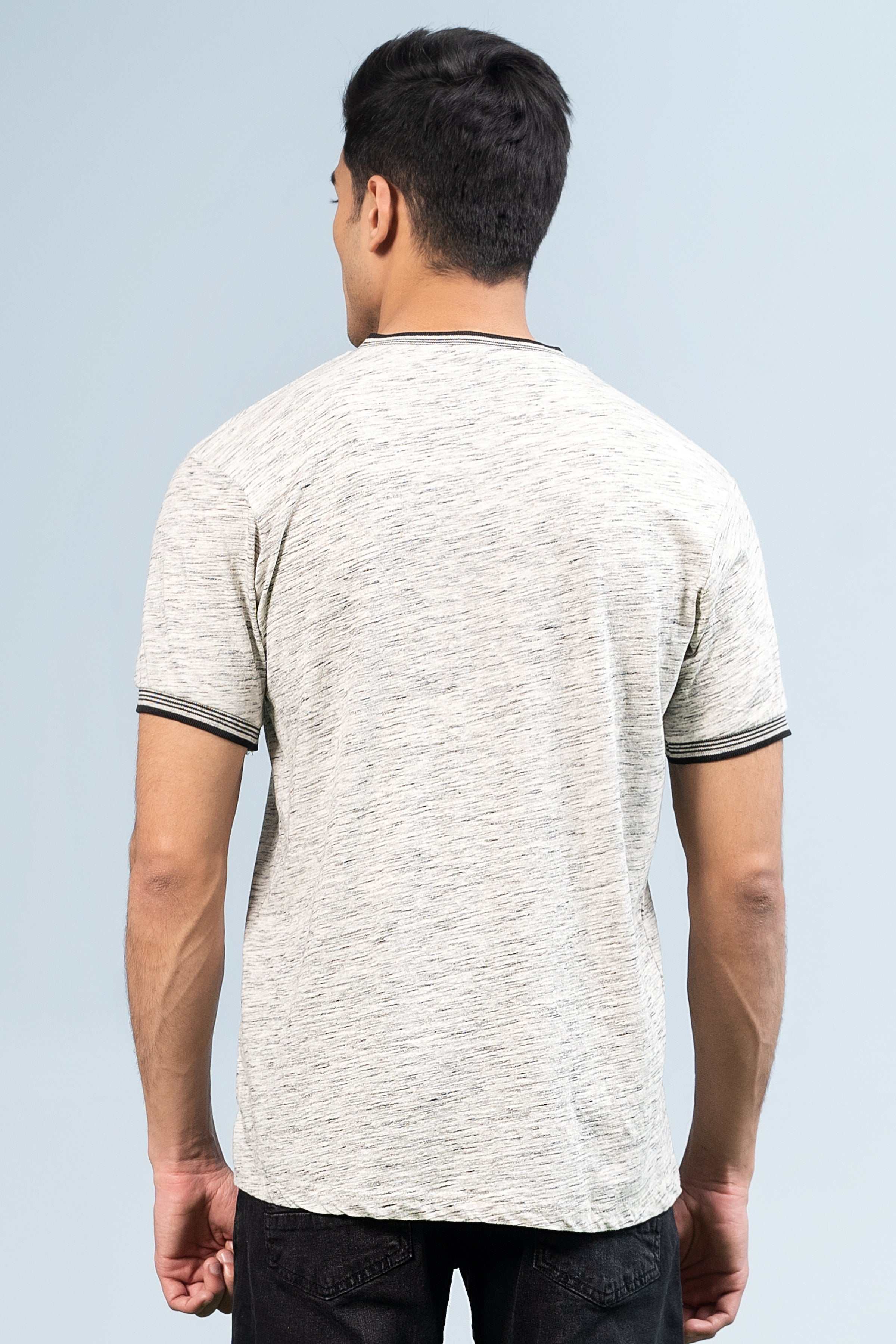 HENLEY SHIRT OATMEAL at Charcoal Clothing