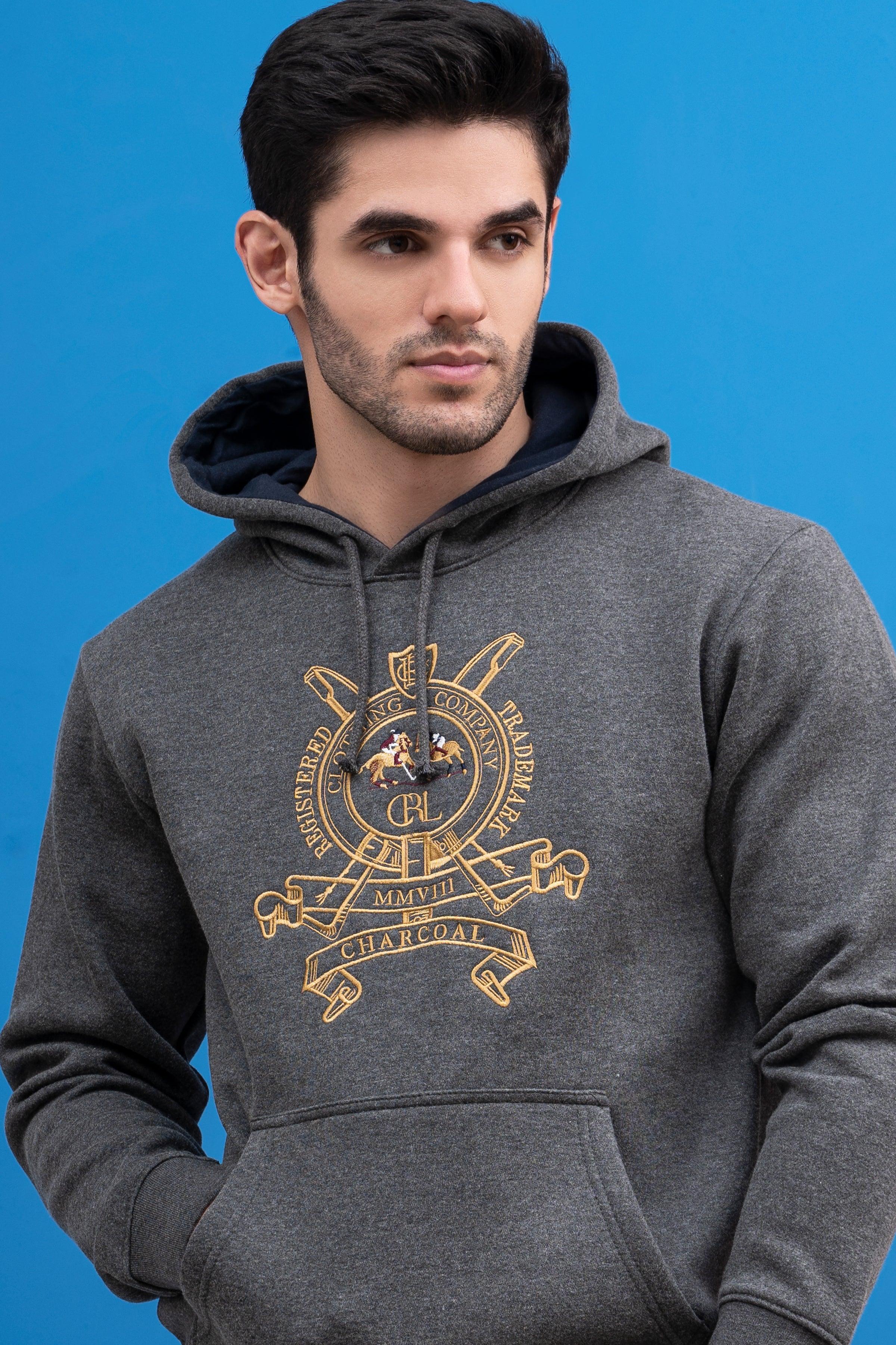 HOODIE FULL SLEEVE CHARCOAL GREY at Charcoal Clothing