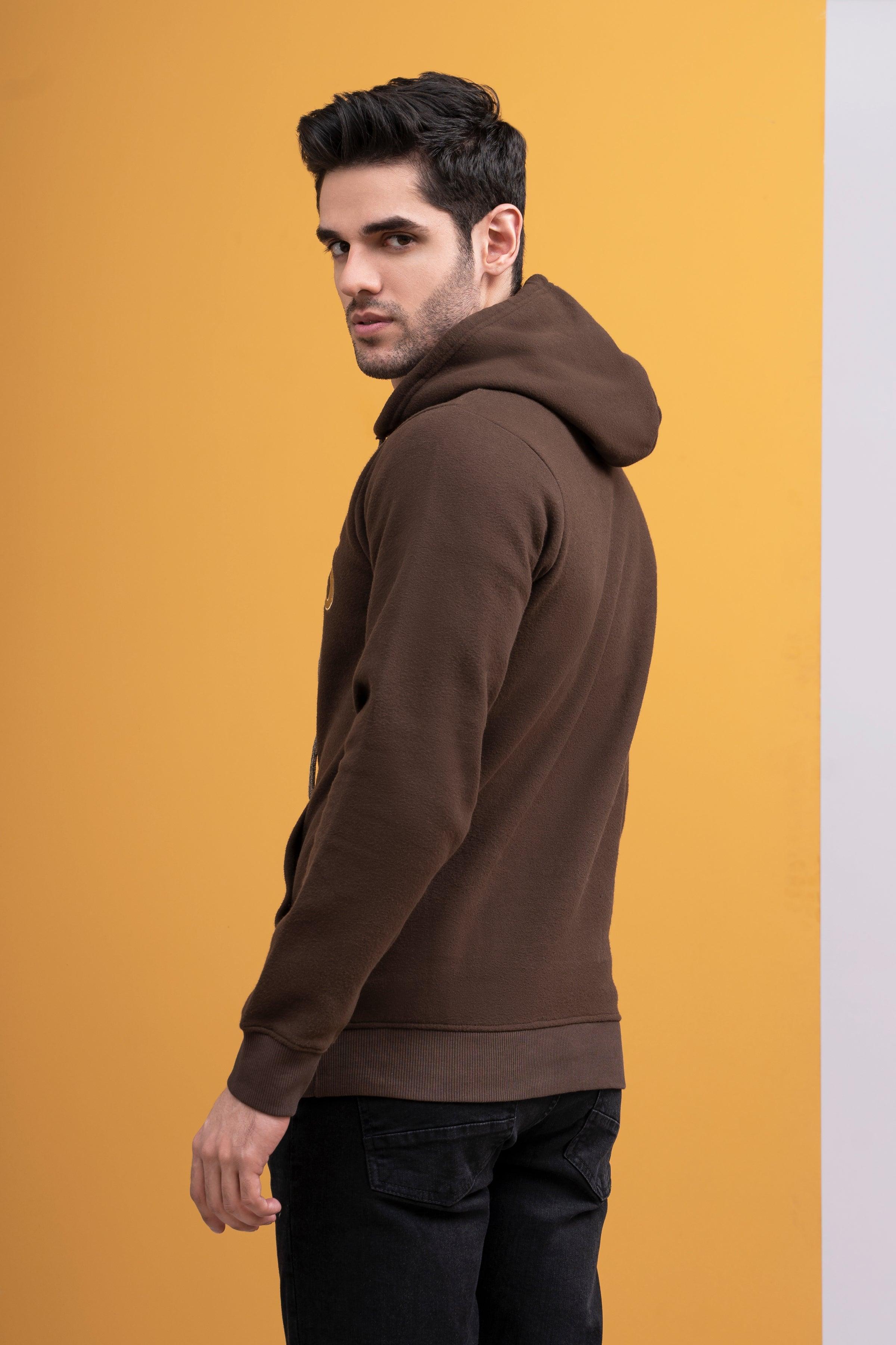HOODIE KANGROO STYLE BROWN at Charcoal Clothing
