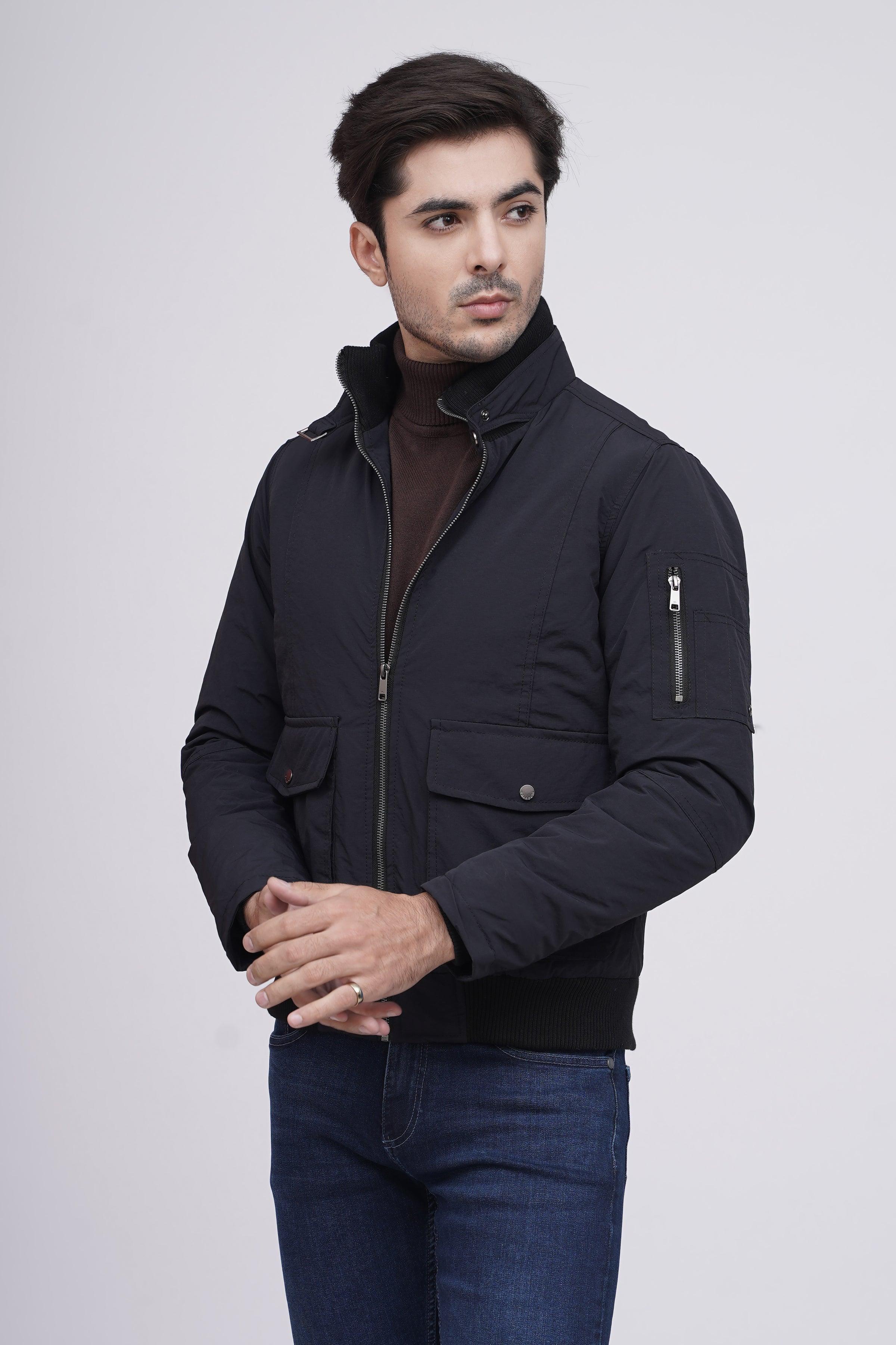JACKET DOUBLE POCKET F/S BLACK at Charcoal Clothing