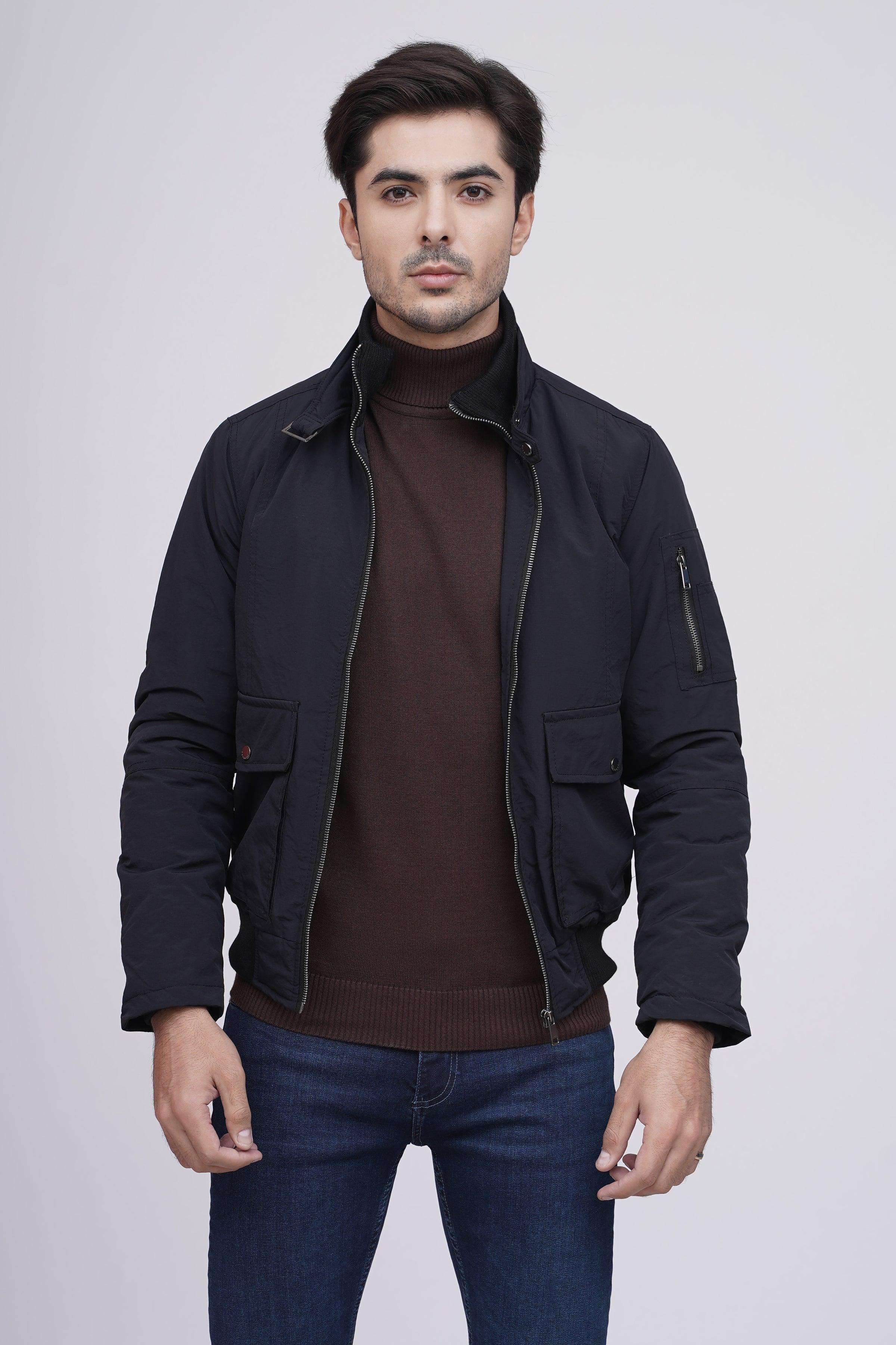 JACKET DOUBLE POCKET F/S BLACK at Charcoal Clothing