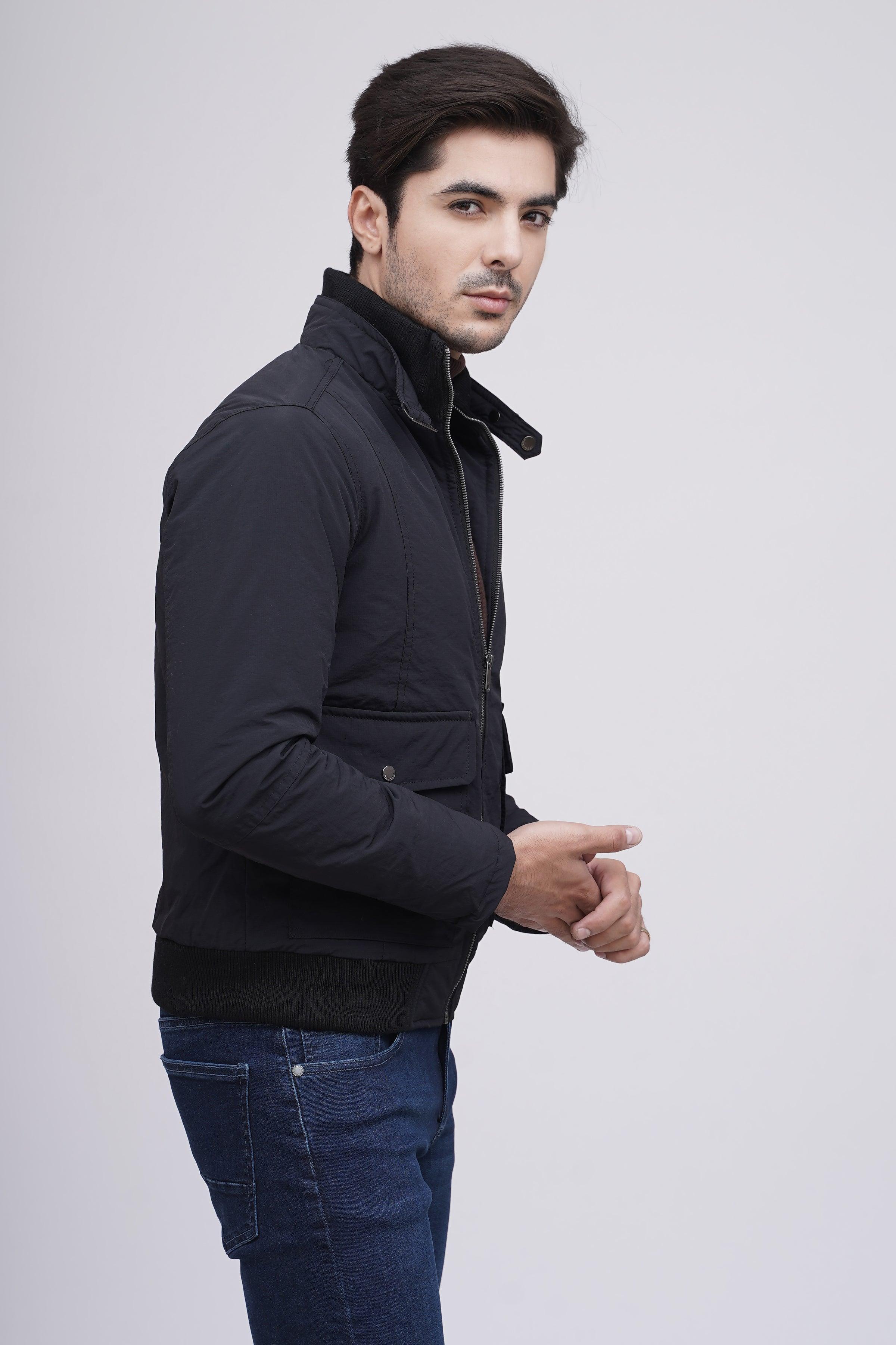 JACKET DOUBLE POCKET F/S BLACK at Charcoal Clothing