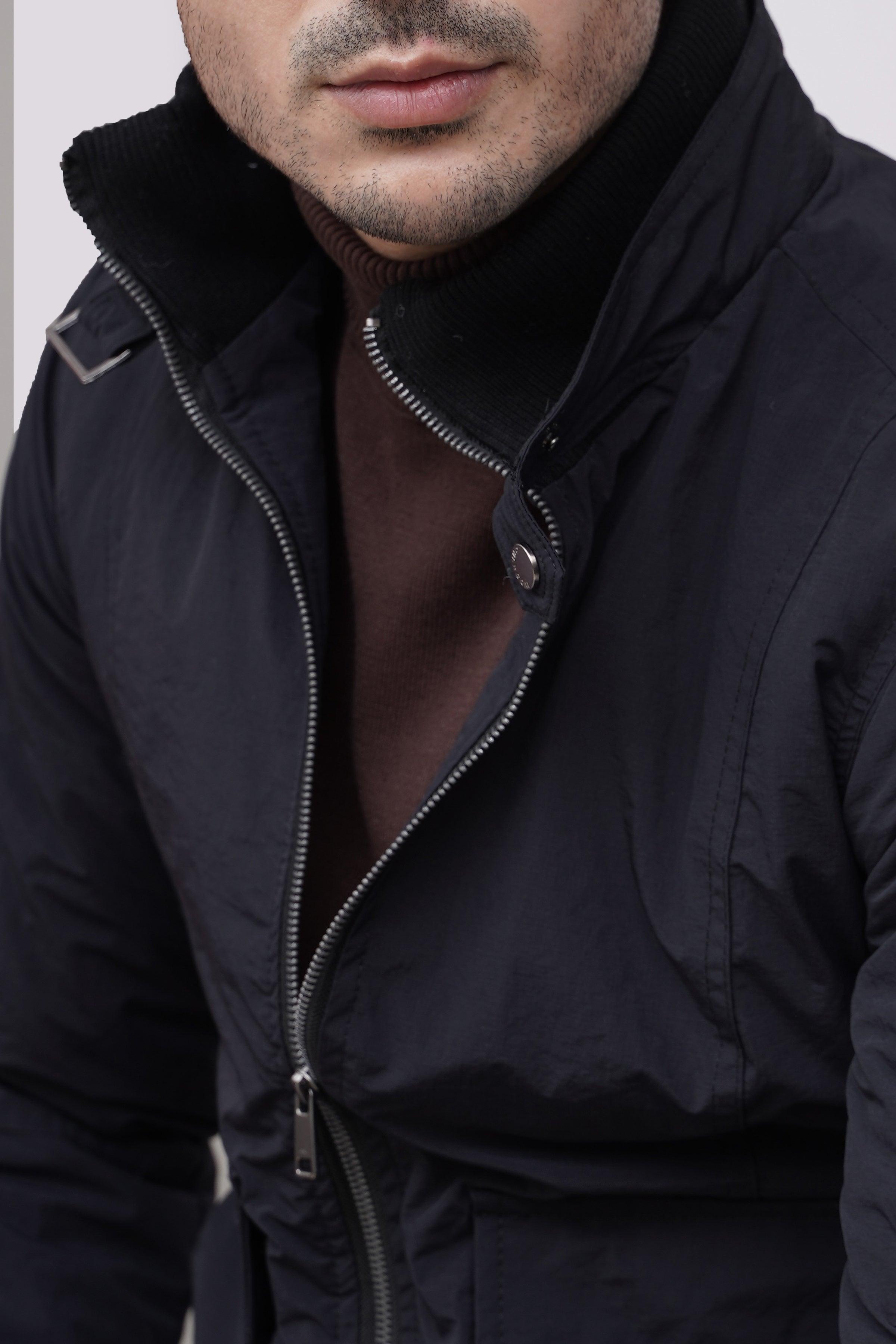 JACKET DOUBLE POCKET F/S BLACK at Charcoal Clothing