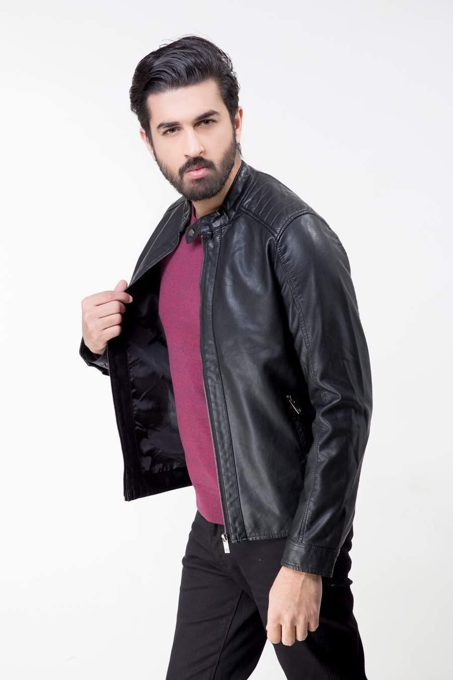 JACKET FULL SLEEVE BLACK at Charcoal Clothing