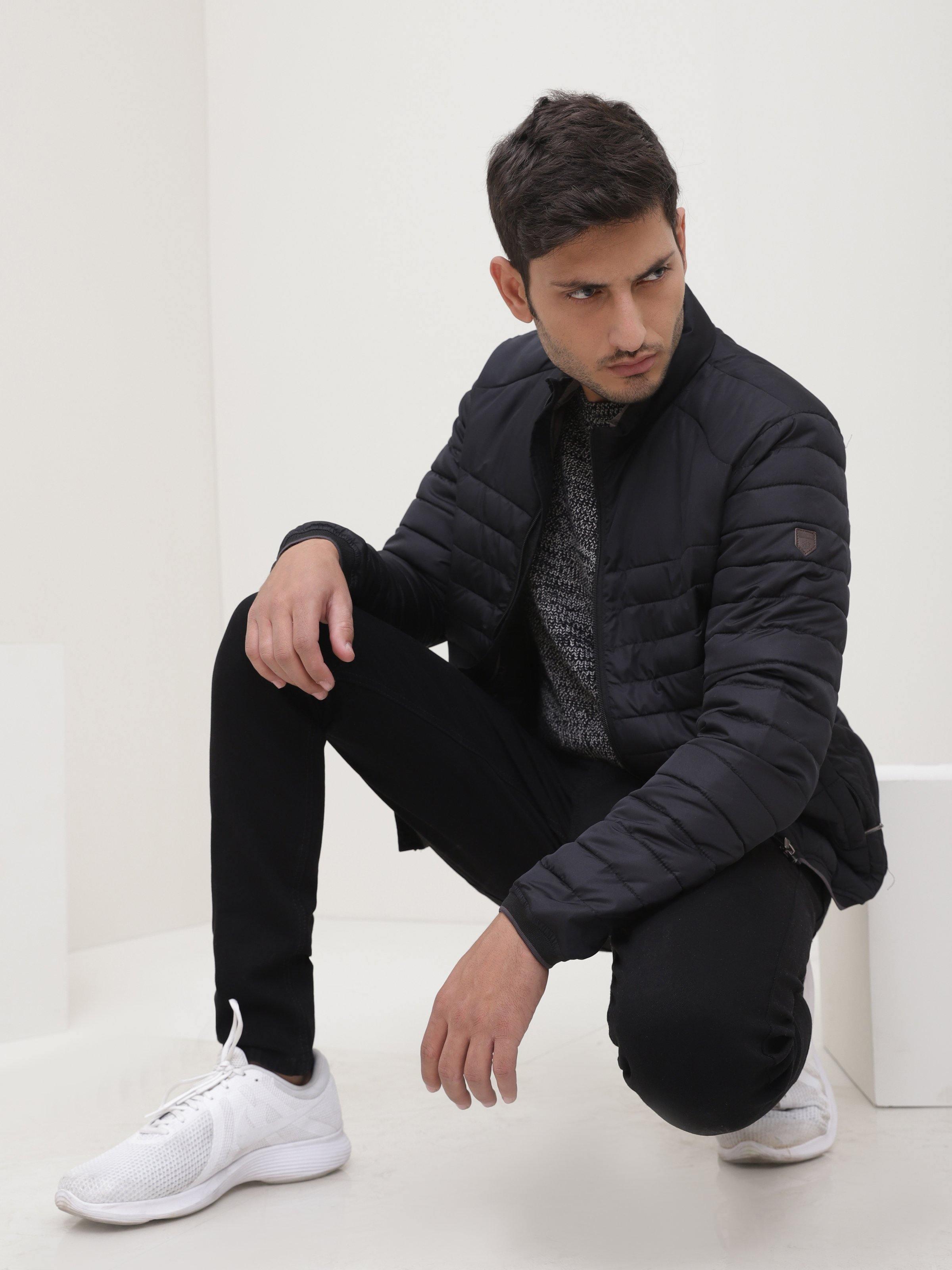 JACKET FULL SLEEVE BLACK at Charcoal Clothing