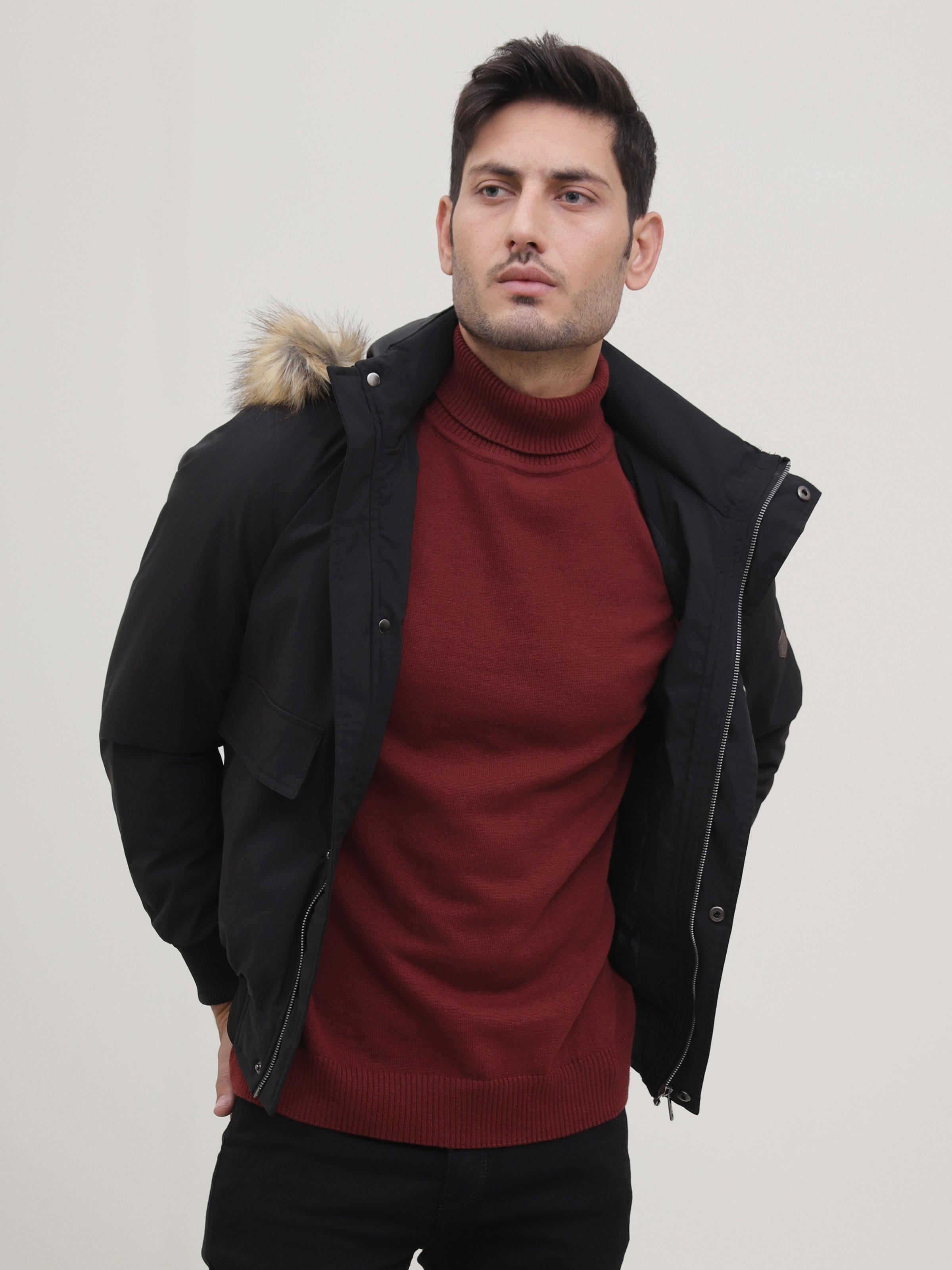 JACKET FULL SLEEVE BLACK at Charcoal Clothing