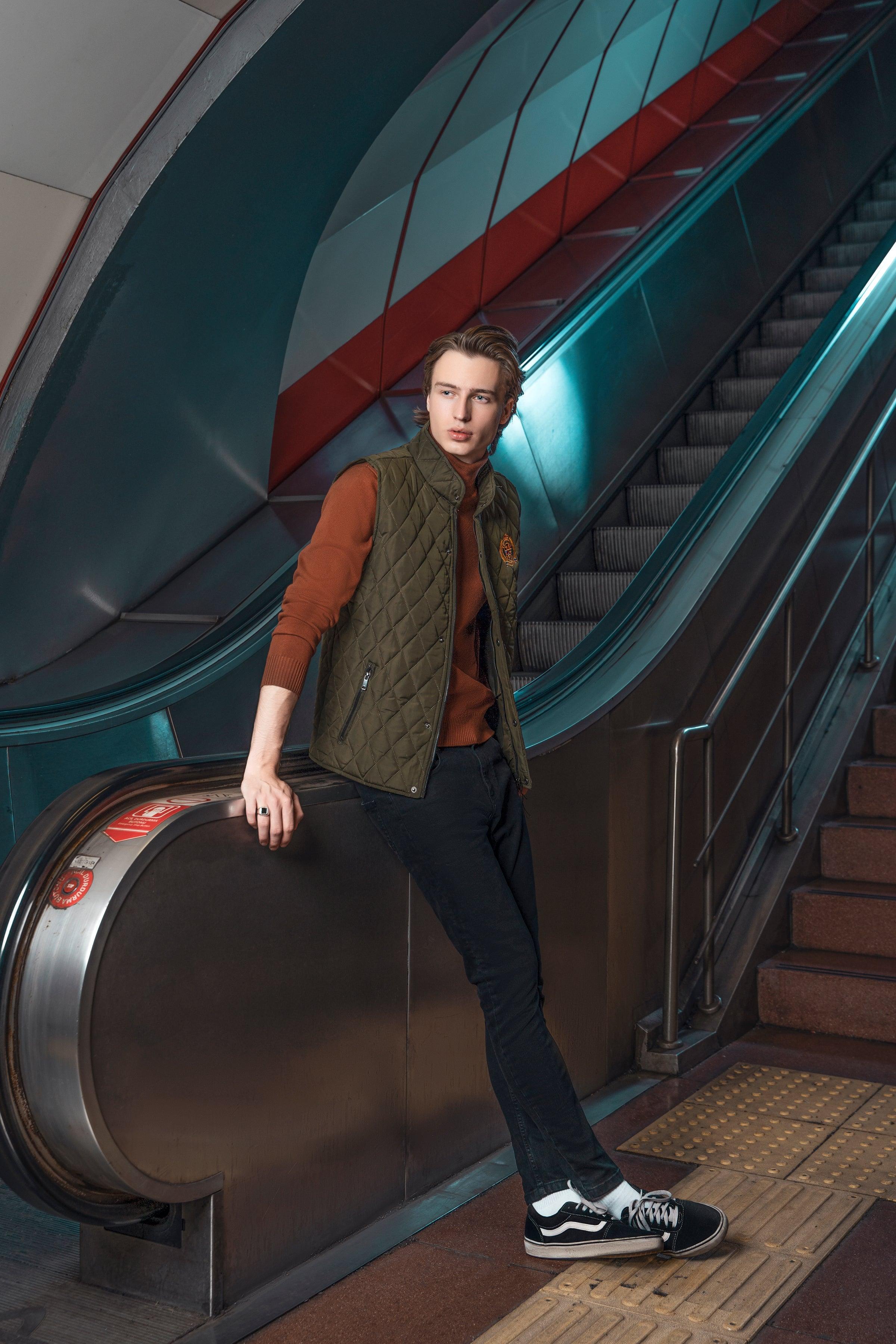 JACKET S/L GREEN at Charcoal Clothing