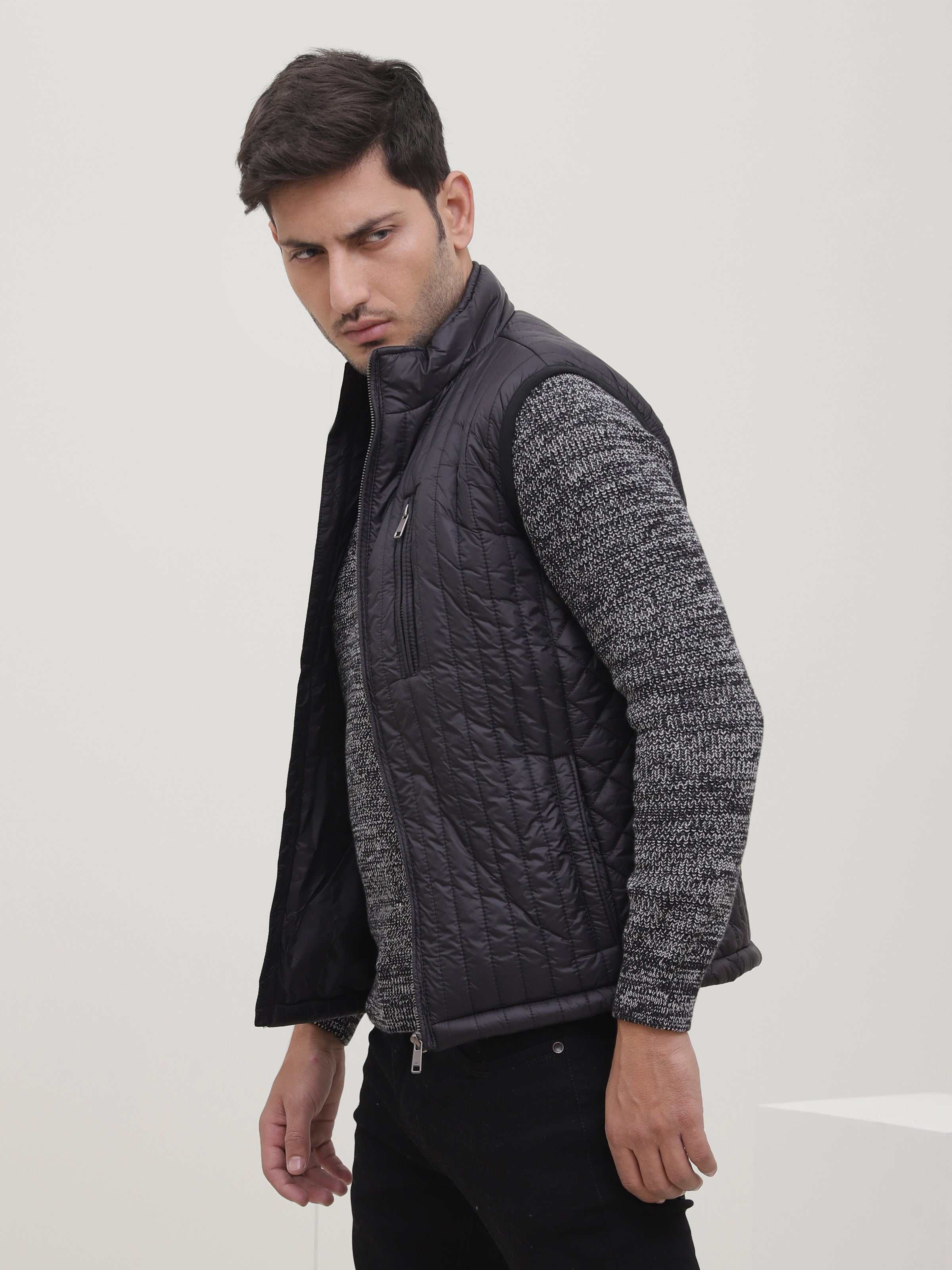 JACKET SLEEVELESS BLACK at Charcoal Clothing